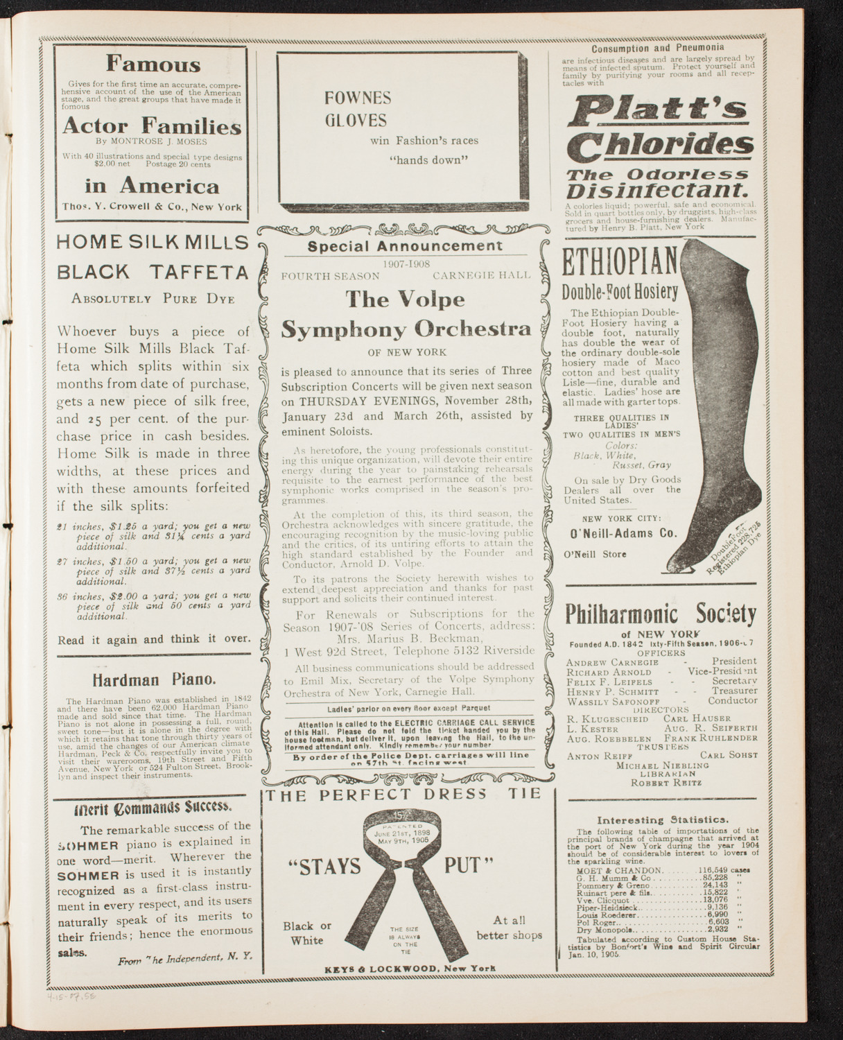 National Arbitration and Peace Congress, April 15, 1907, program page 9