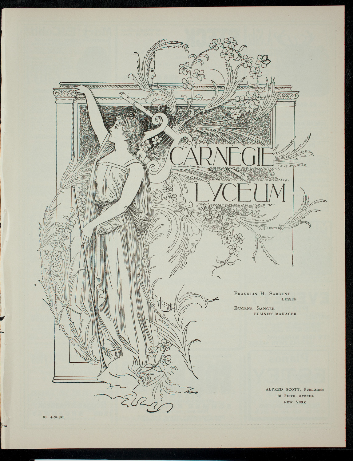 Lecture by Brother Potamian, D. Sc. Lond., April 10, 1901, program page 1