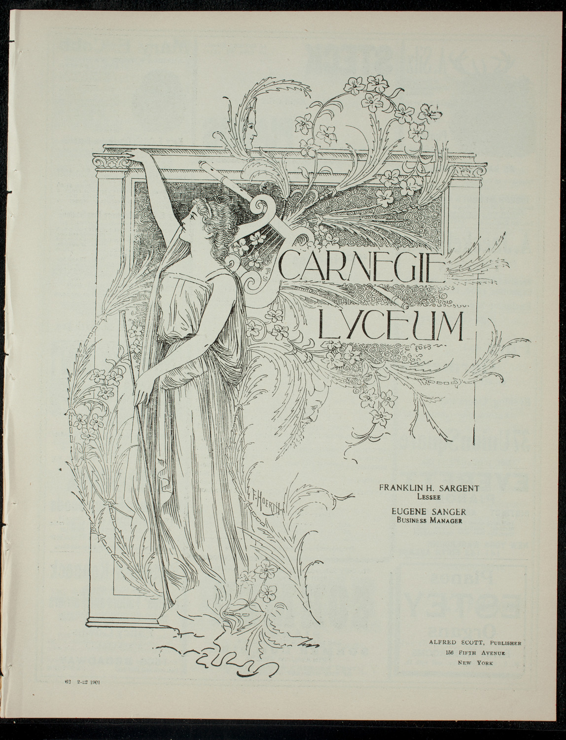 The Columbia University Musical Society, February 22, 1901, program page 1