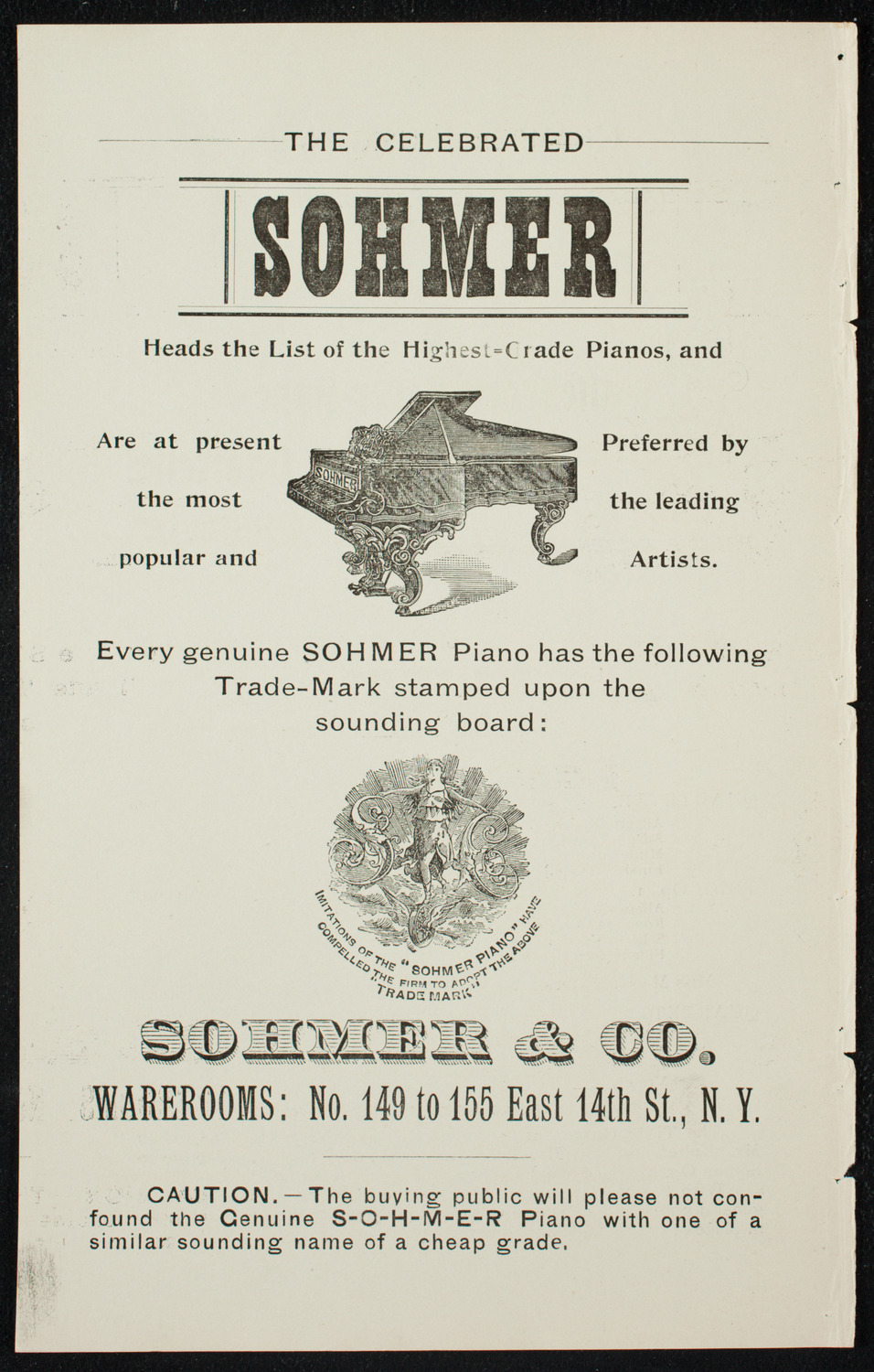 Kaltenborn-Beyer-Hane String Quartet, January 16, 1897, program page 2