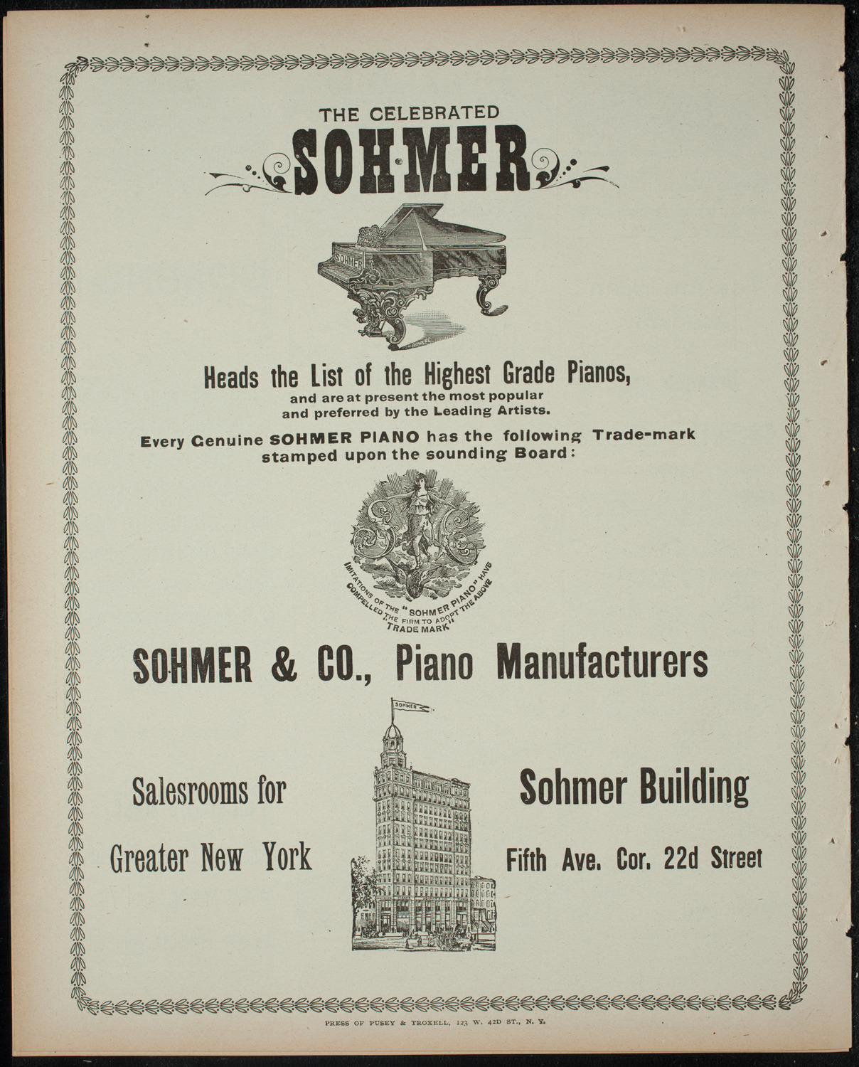 Comparative Literature Society Saturday Morning Conference, March 18, 1899, program page 8