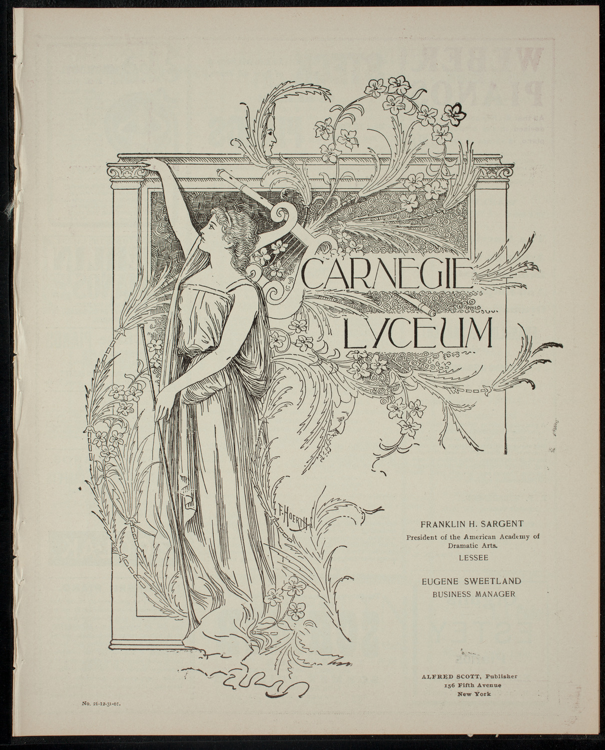 Entertainment for the Benefit of Messiah Home, December 31, 1901, program page 1