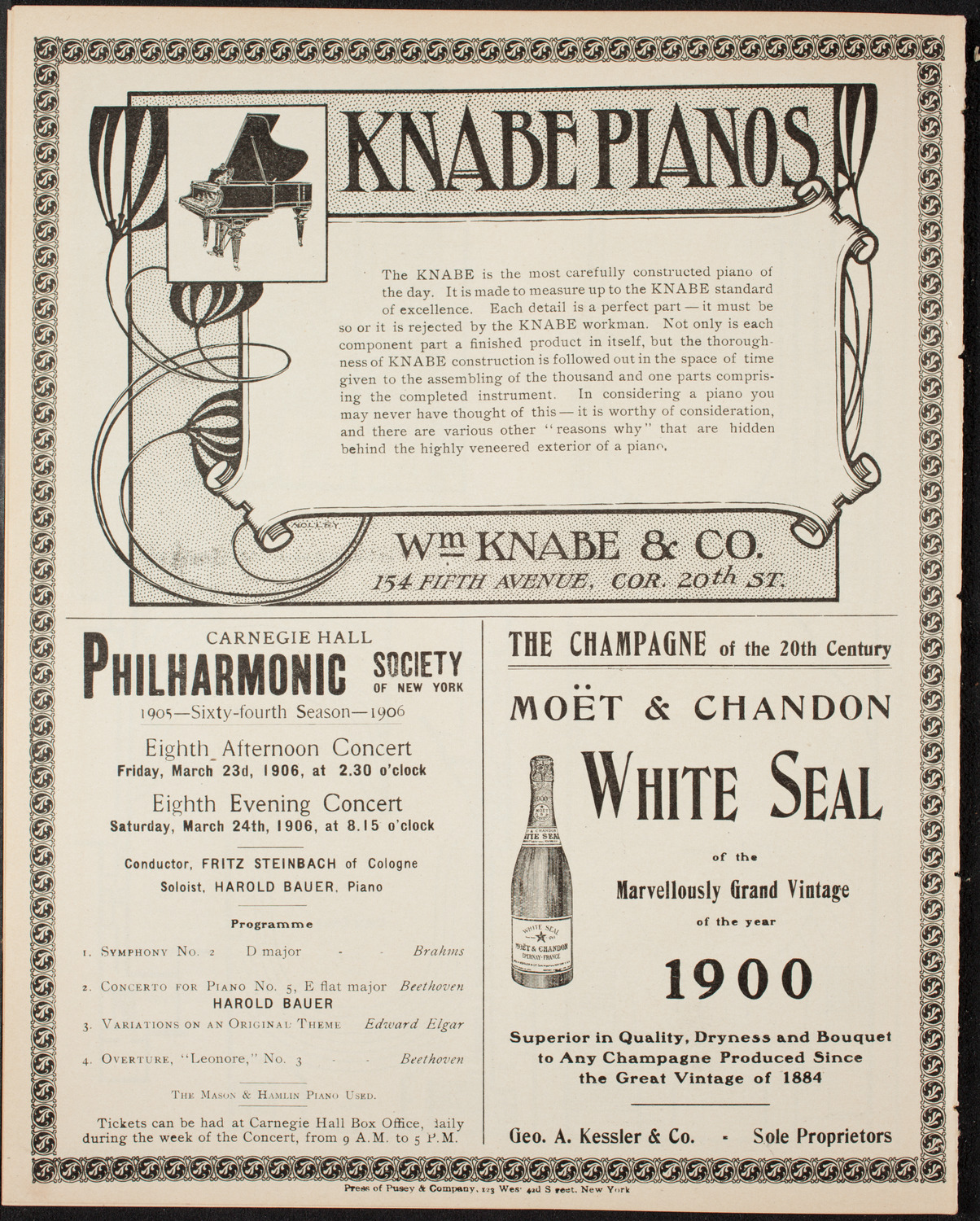 Russian Symphony Society of New York, March 17, 1906, program page 12