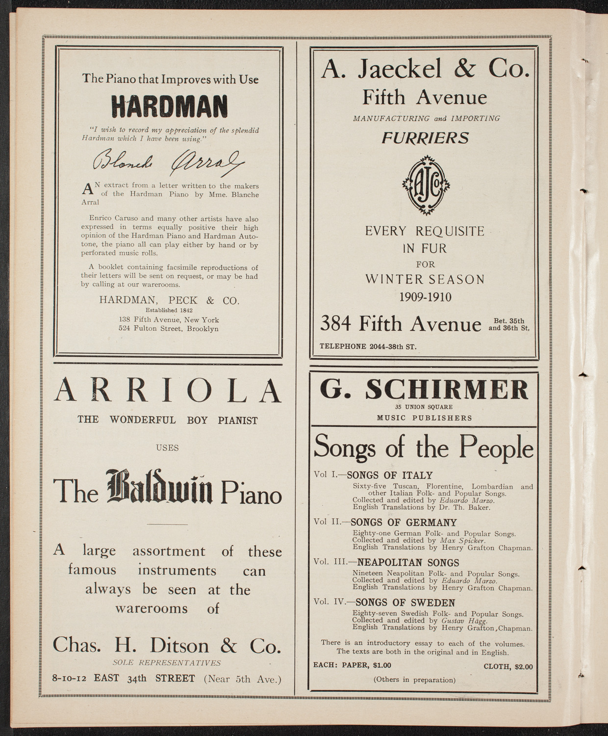 Elmendorf Lecture: At the Gates of the East, November 14, 1909, program page 8
