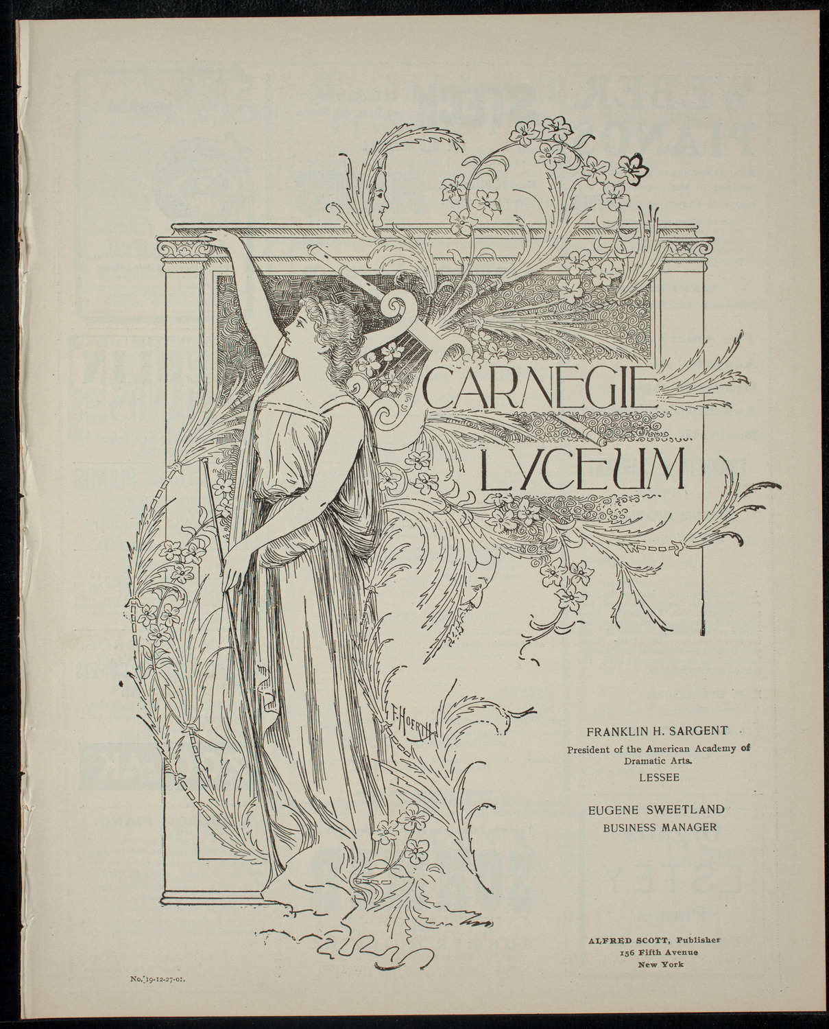 Entertainment for the Benefit of the Hebrew Technical School for Girls, December 27, 1901, program page 1