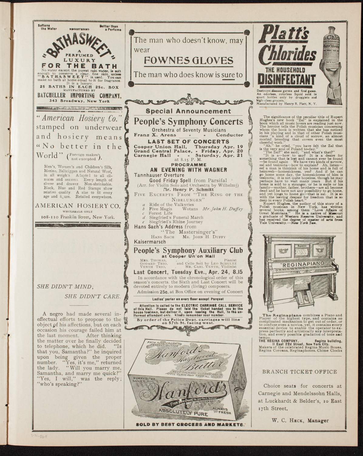 Symphony Concert for Young People, March 31, 1906, program page 9