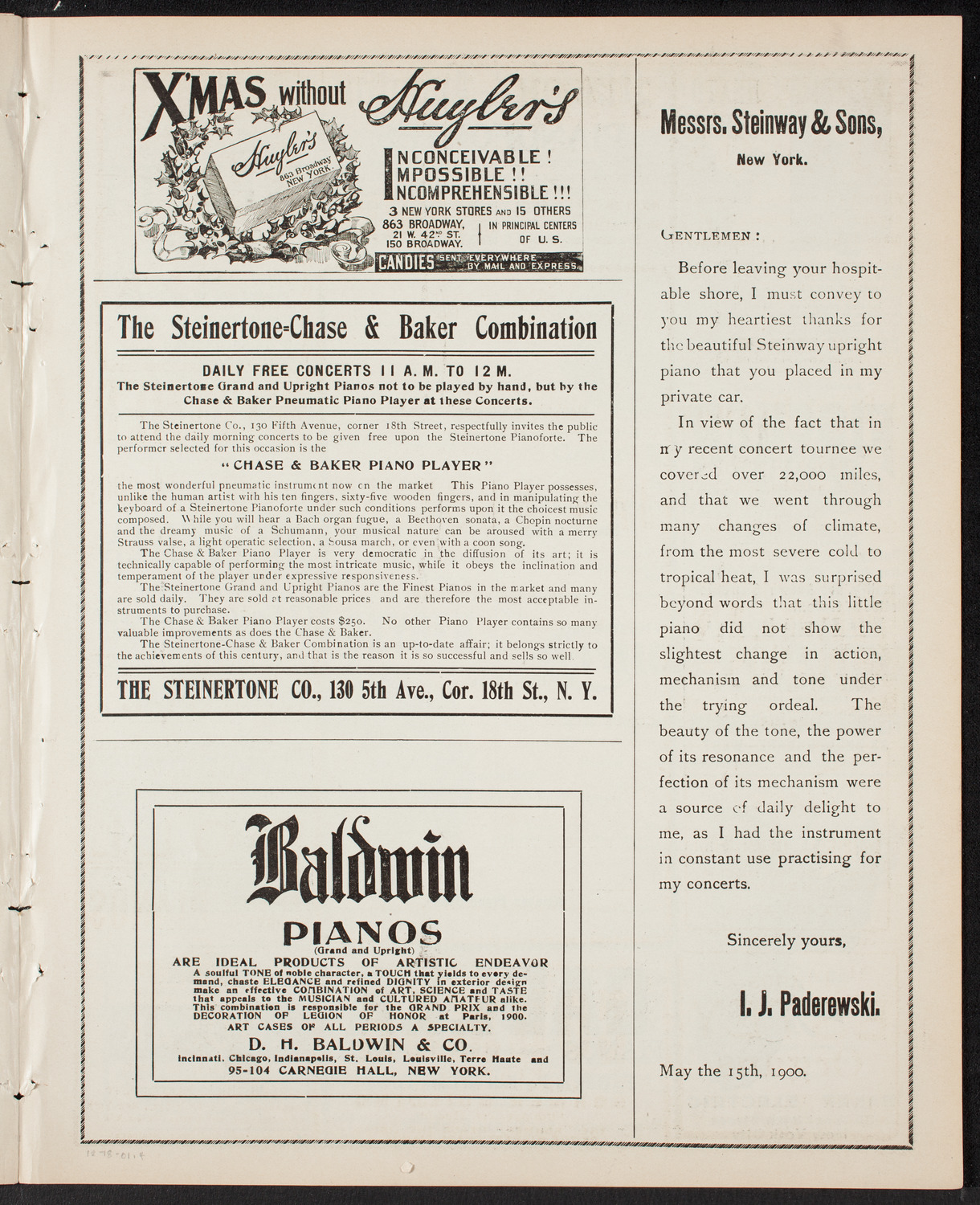 Jan Kubelik, Violin, with Jessie Shay, Piano, December 18, 1901, program page 7
