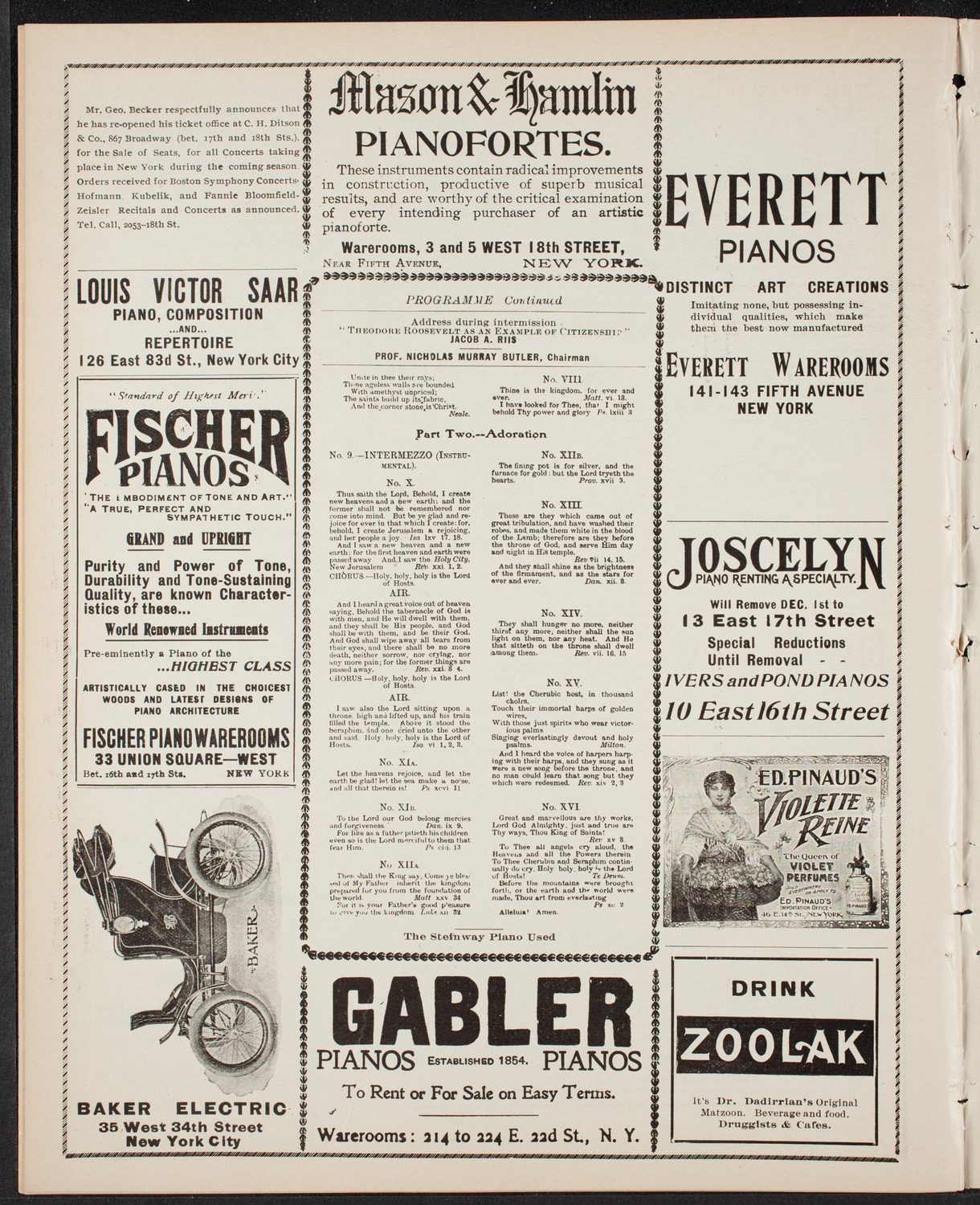 New York Festival Chorus and Orchestra, November 24, 1901, program page 8