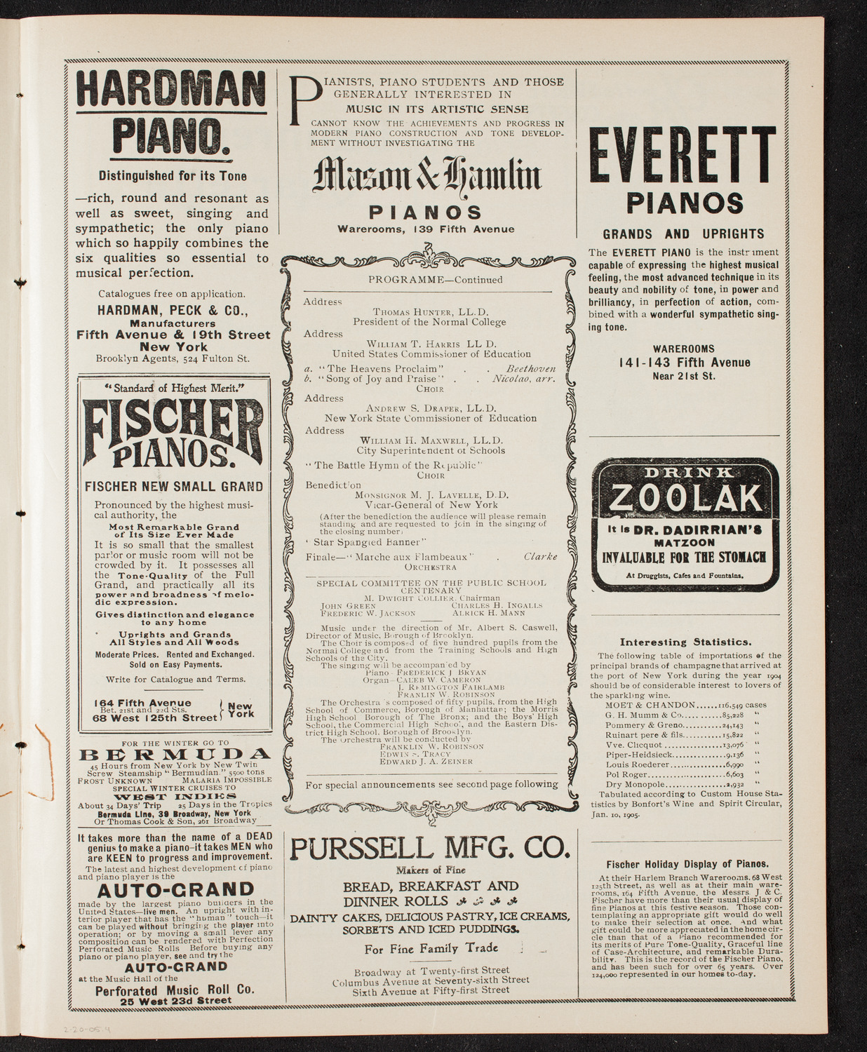 100th Anniversary of the Inauguration of the Movement for Free Schools, February 20, 1905, program page 7