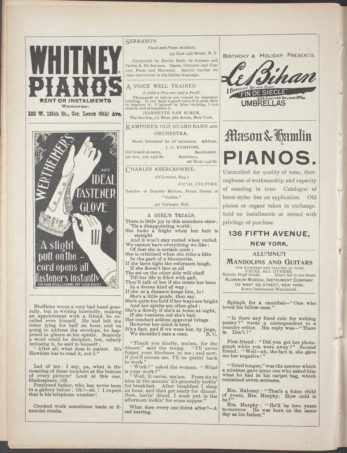 A.K. Virgil: Demonstrating Results from the Correct Use of the Virgil Practice, December 4, 1896, program page 2