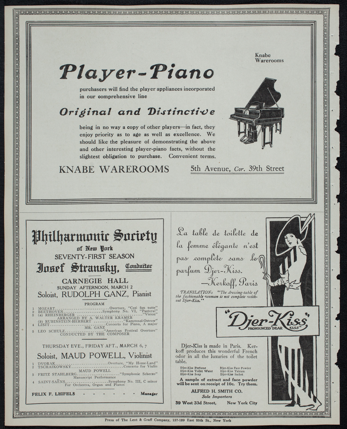 New York Philharmonic, February 28, 1913, program page 12