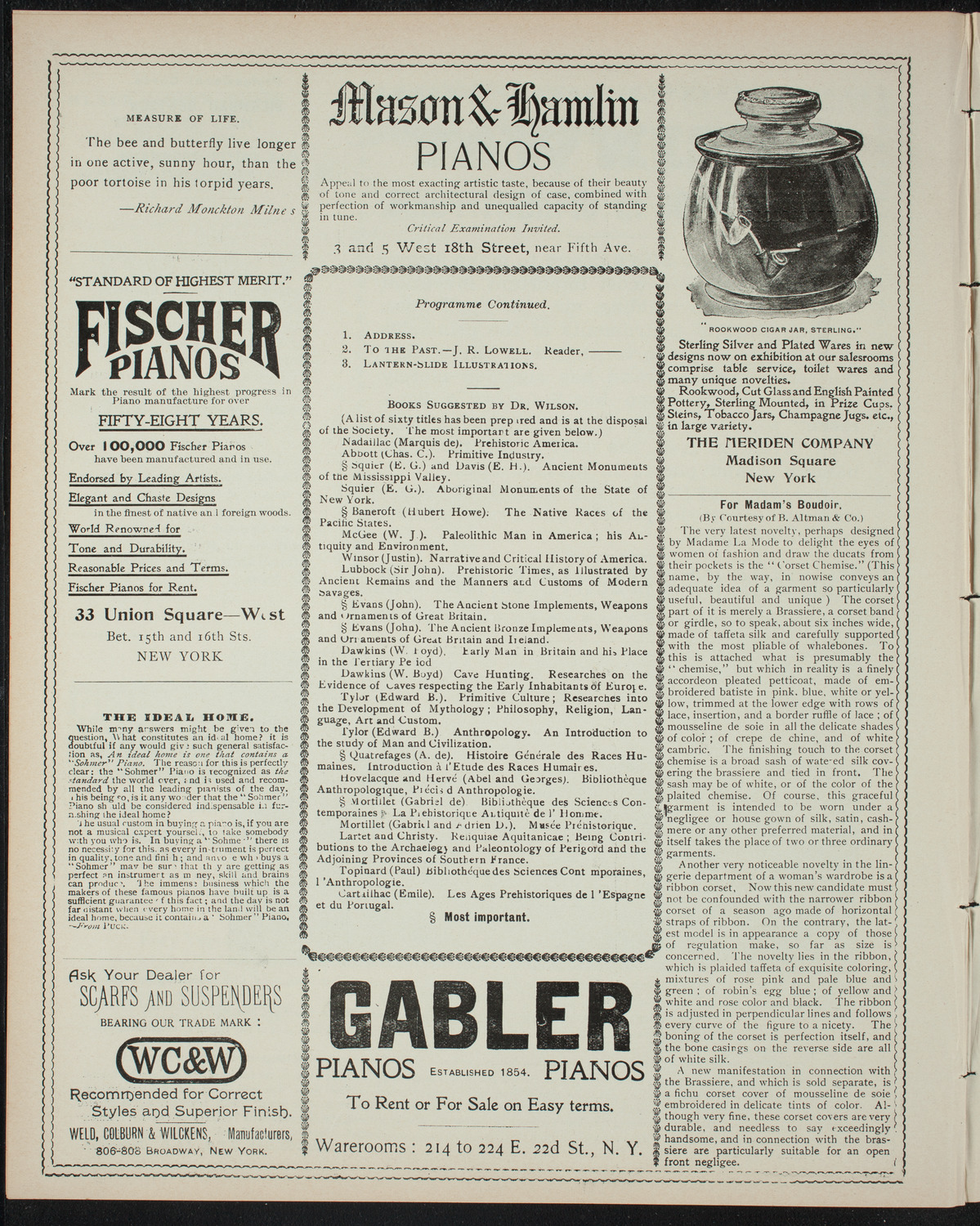 Comparative Literature Society Saturday Morning Conference, February 5, 1898, program page 6