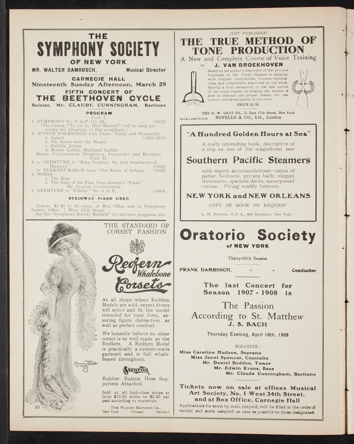 Volpe Symphony Society of New York, March 26, 1908, program page 2