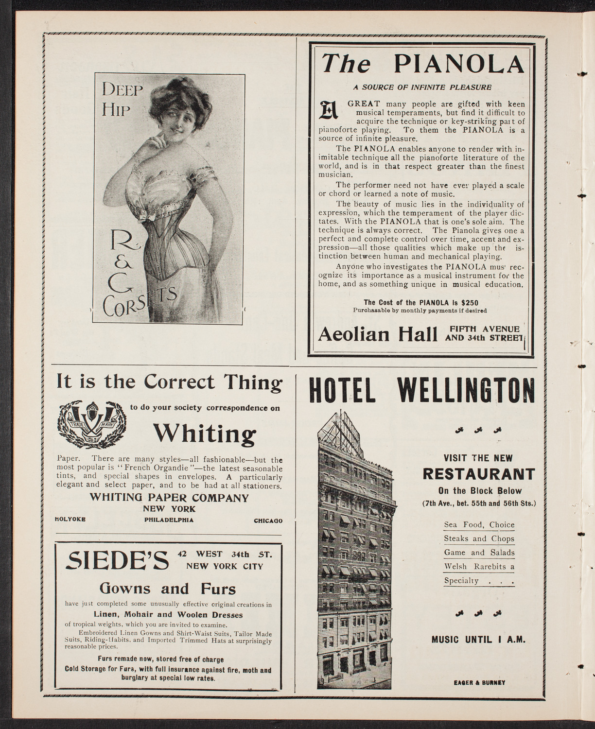 Benefit: St. Andrew's One-Cent Coffee and Meal Stands, April 18, 1903, program page 6