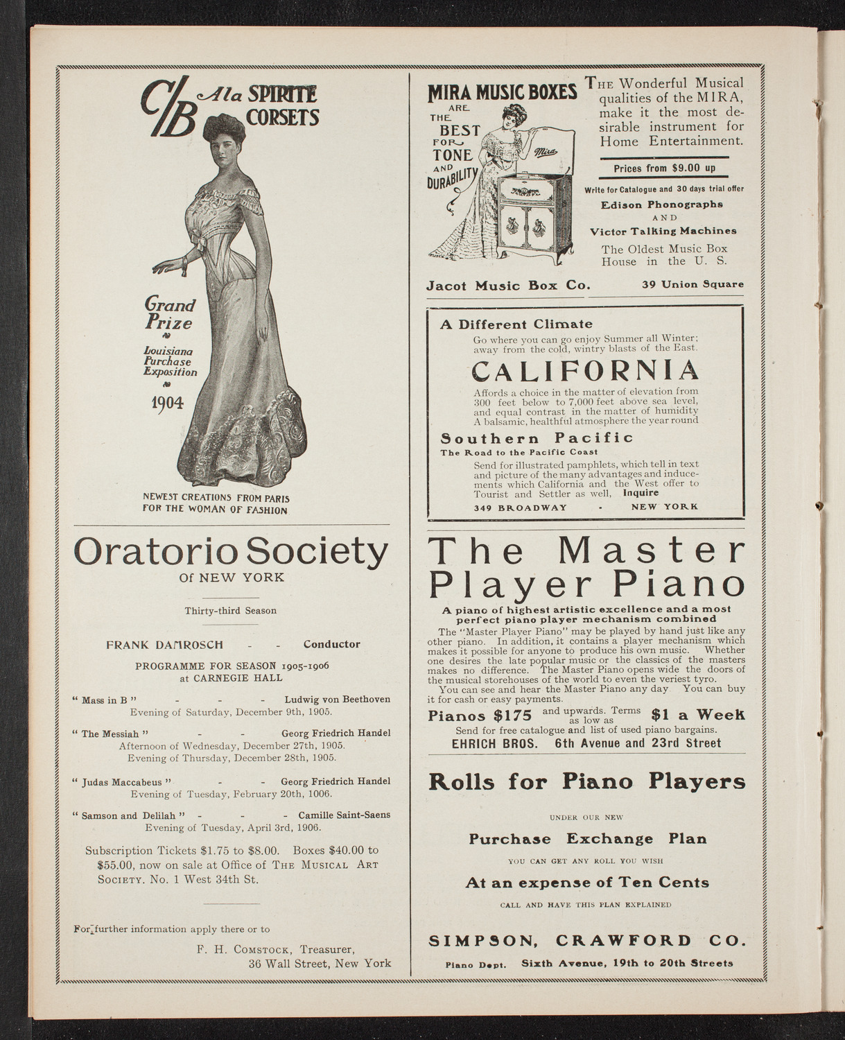 Russian Symphony Society of New York, November 18, 1905, program page 8