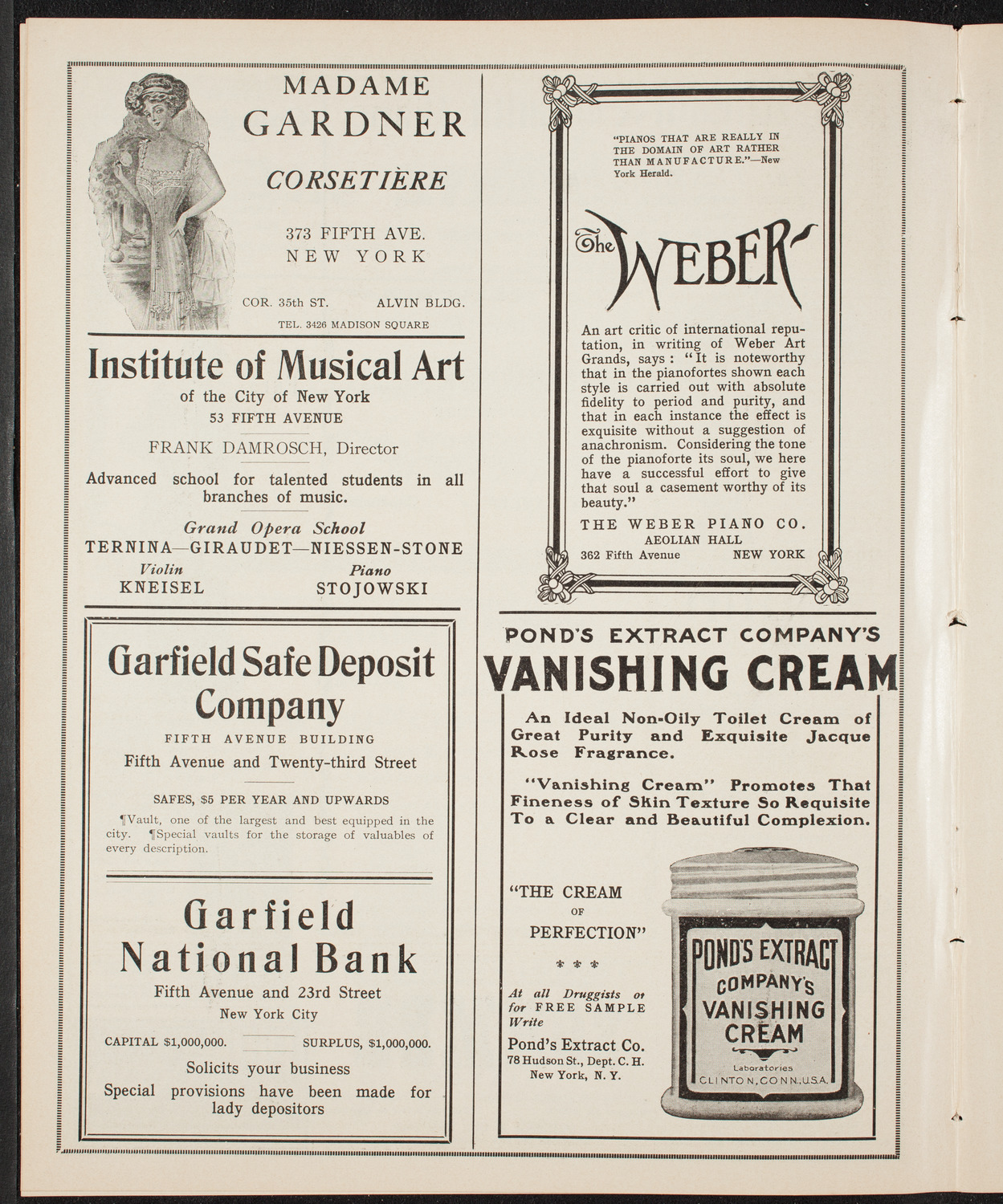 New York Philharmonic, January 14, 1910, program page 6
