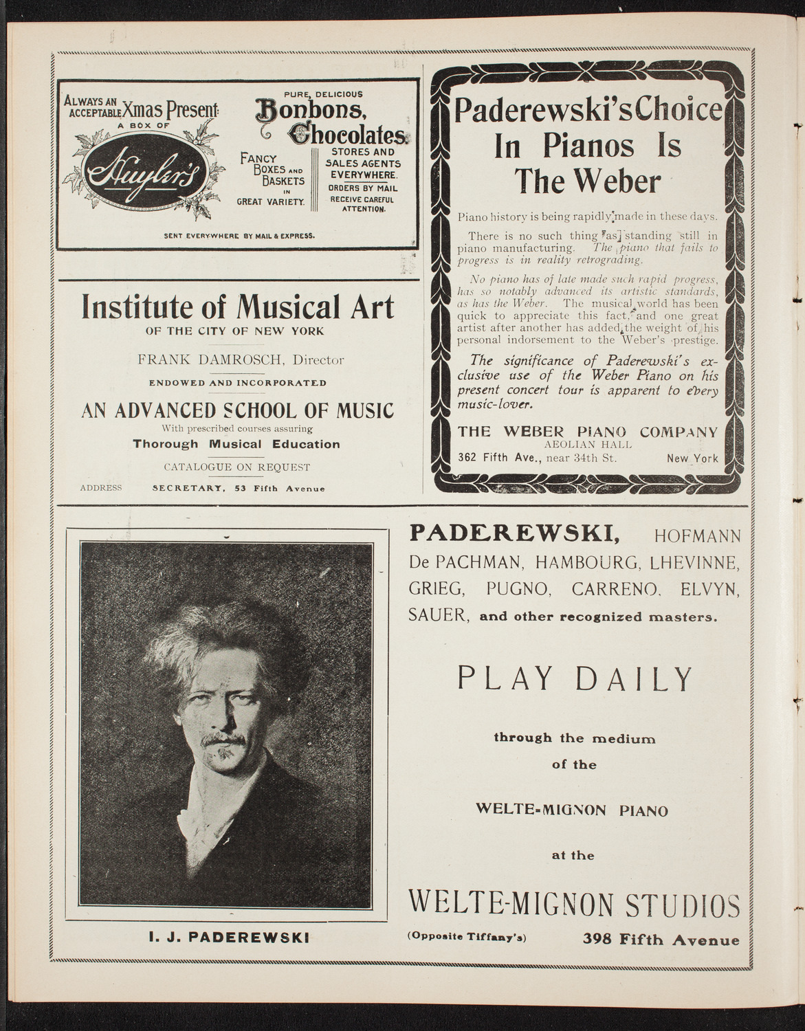 New York Philharmonic, December 13, 1907, program page 6