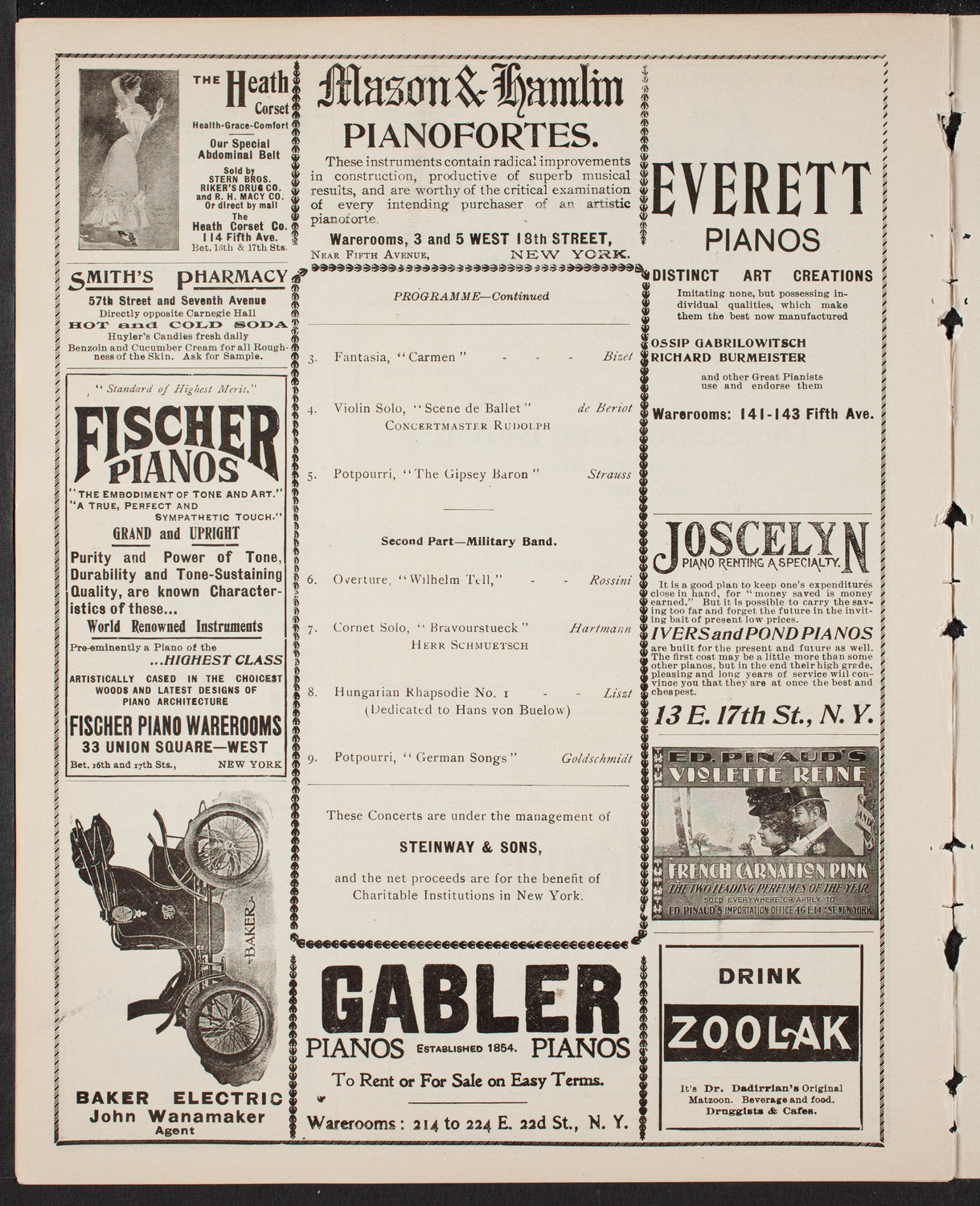 Charity Concert by Orchestra of the Second Imperial Sailors' Division, March 6, 1902, program page 8