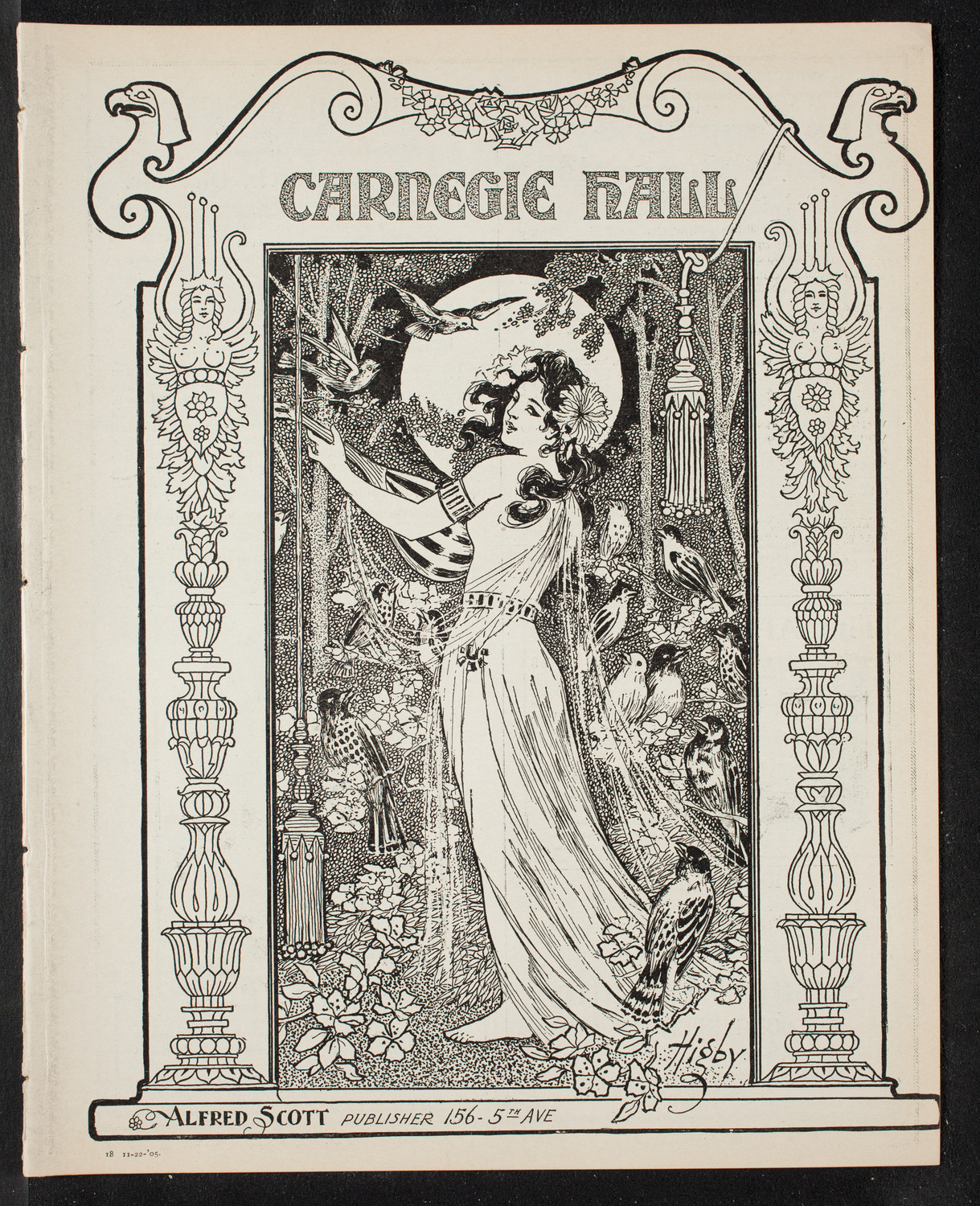 Marie Hall, Violin, November 22, 1905, program page 1