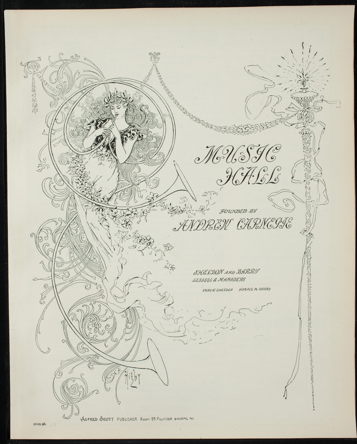 Benefit: German Hospitals and Dispensary in New York, November 29, 1896, program page 1