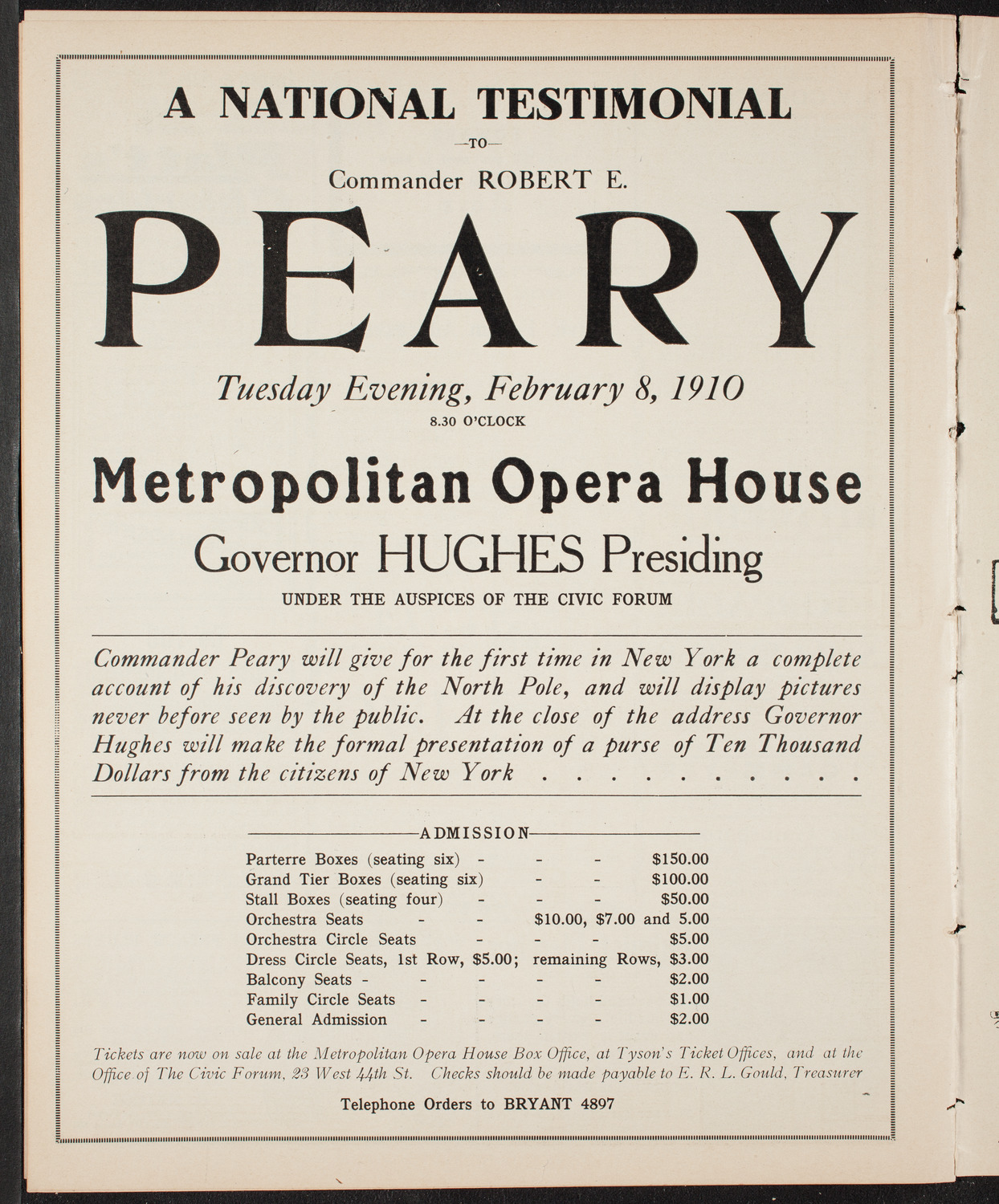 Meeting: The Civic Forum, February 1, 1910, program page 10