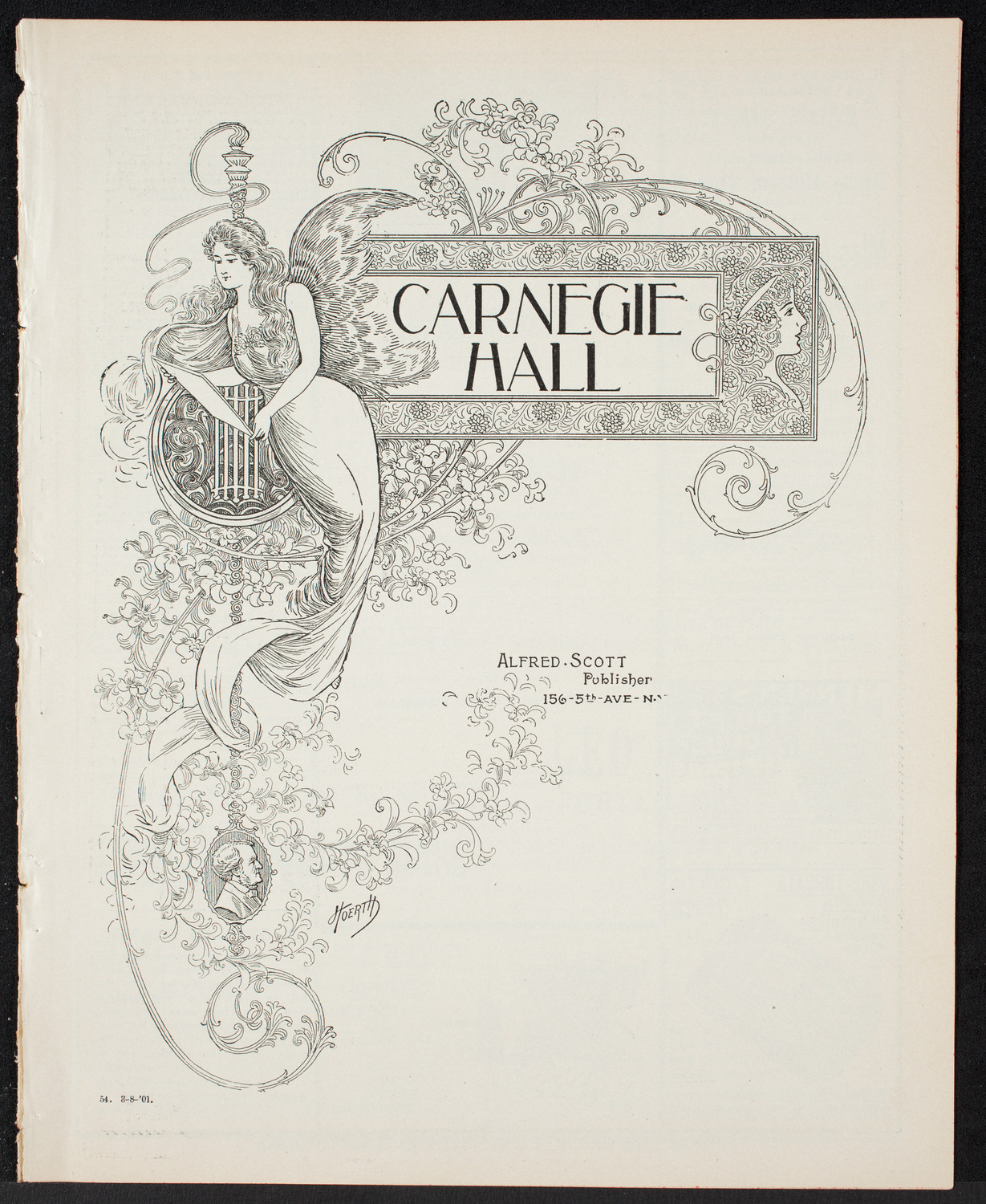 New York Philharmonic, March 8, 1901, program page 1