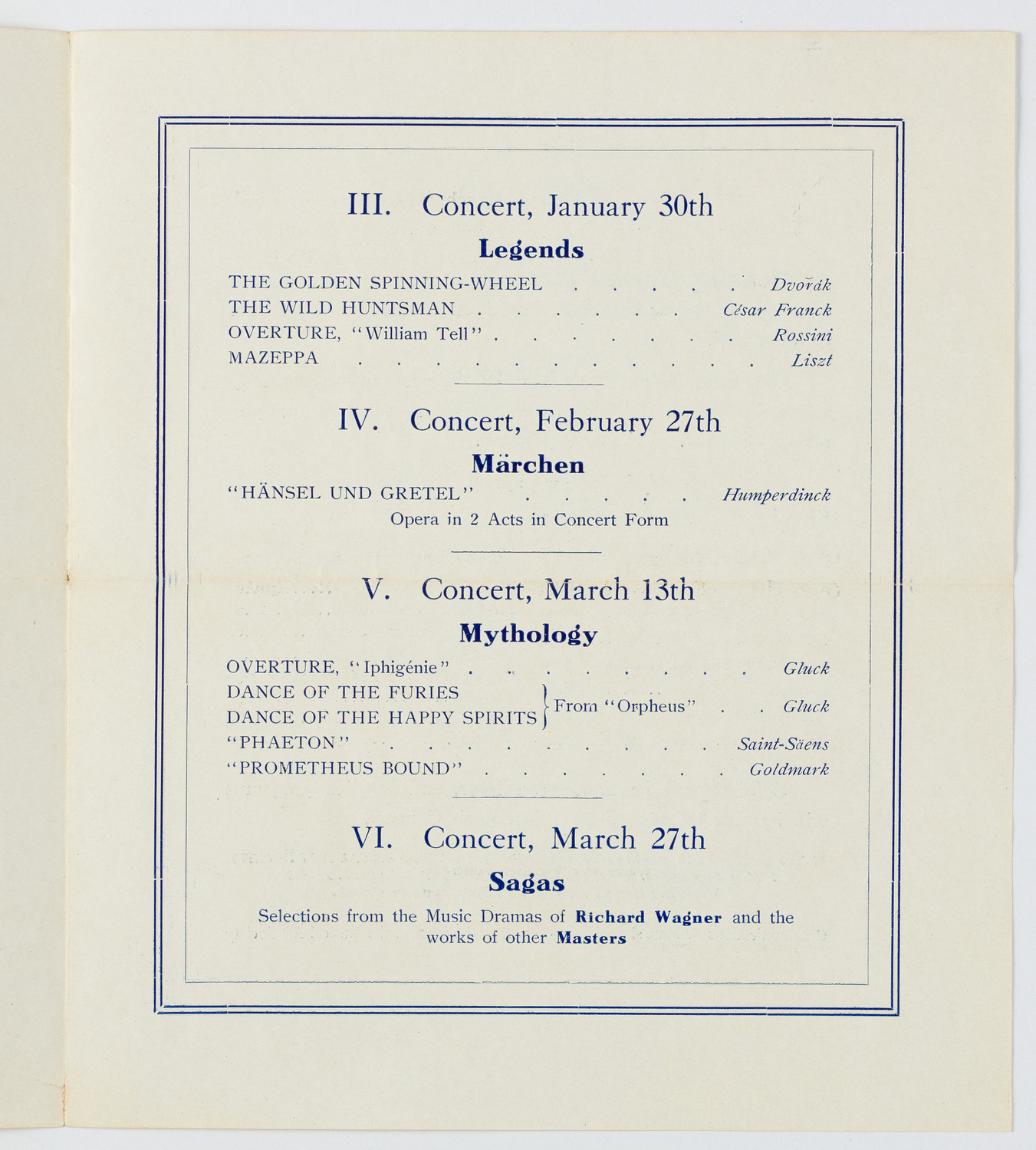 Symphony Concert for Young People, 1908-1909