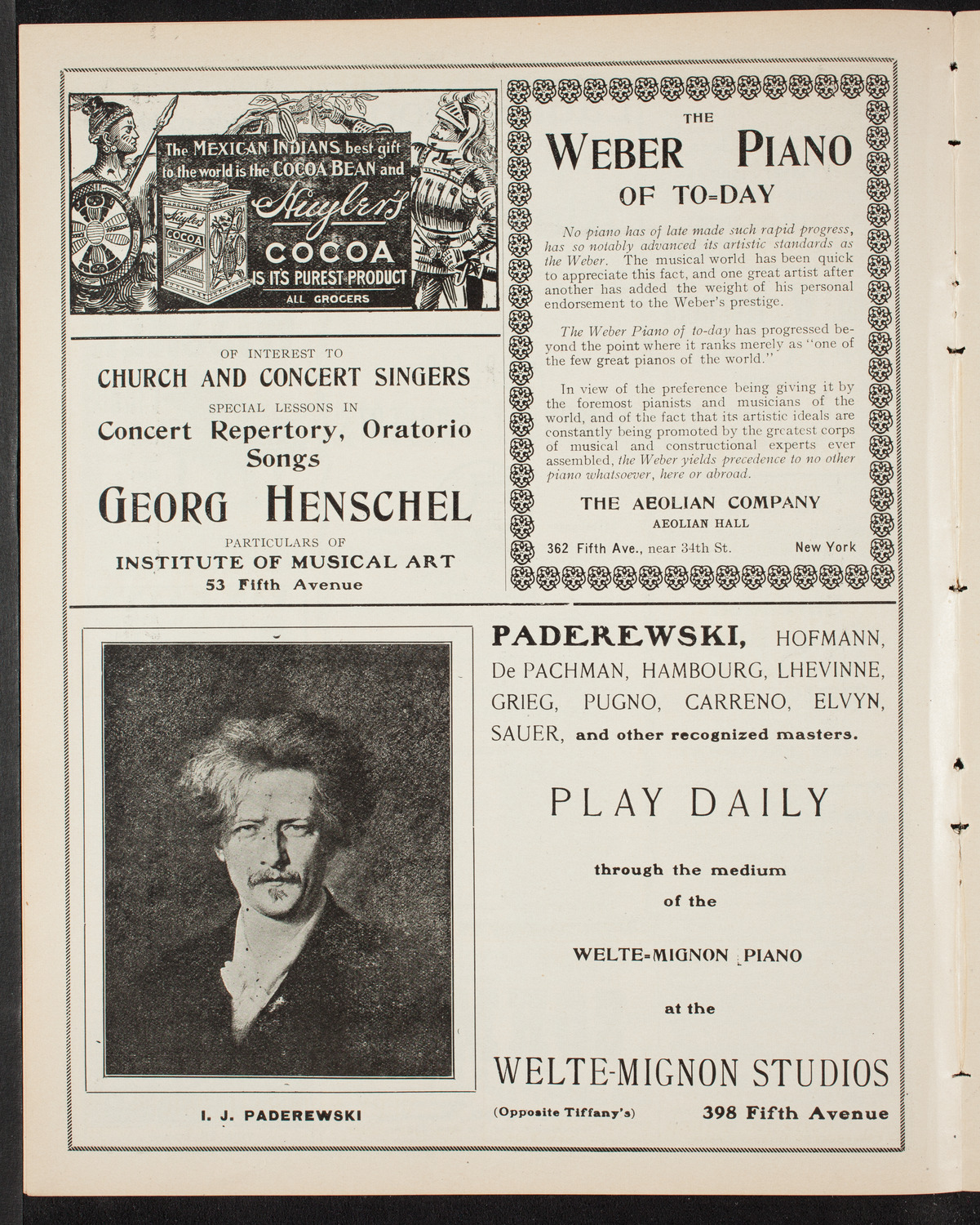 People's Symphony Concert, November 22, 1907, program page 6
