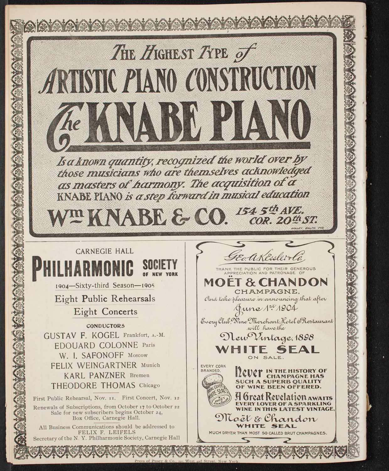 Columbus Day Celebration, October 12, 1904, program page 12