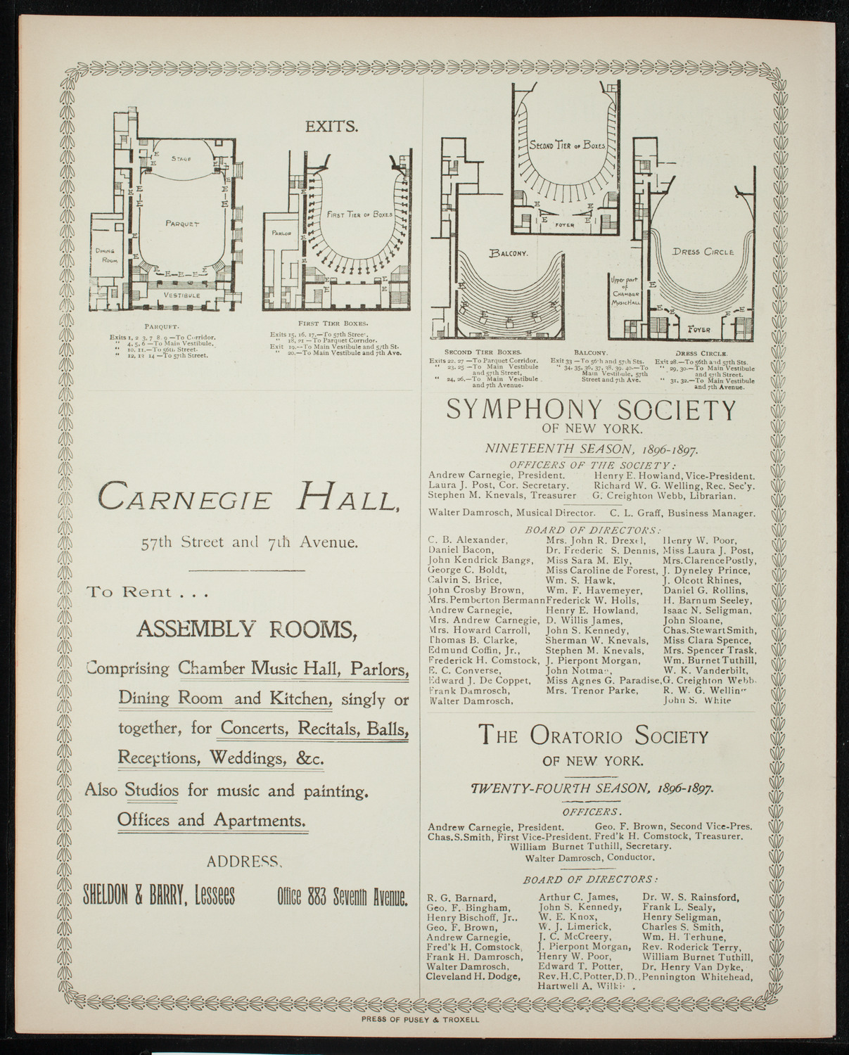 New York Philharmonic, March 6, 1897, program page 8