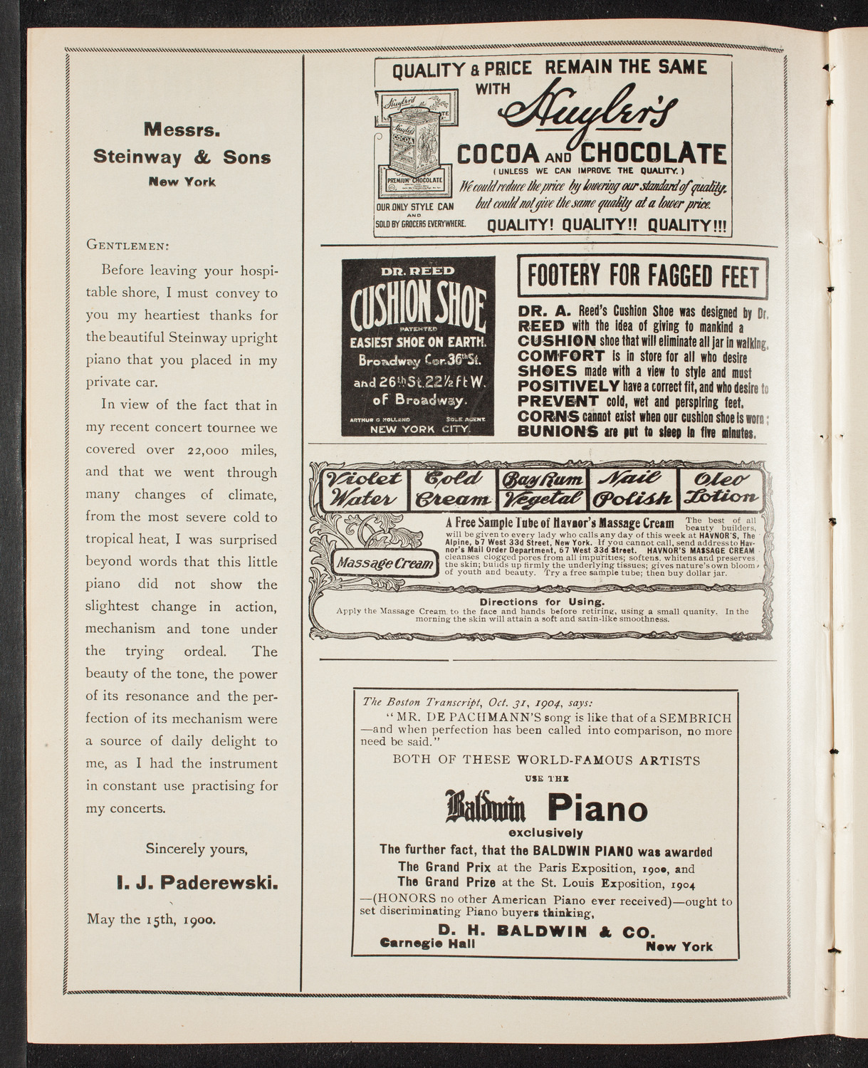 Graduation: New York Law School, June 15, 1905, program page 4