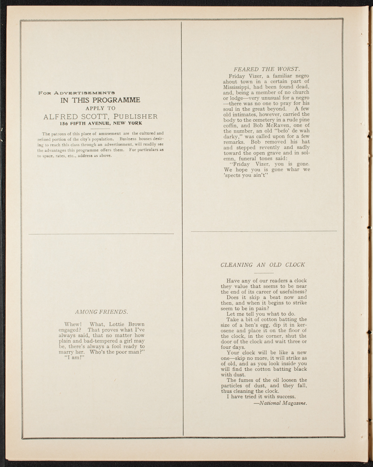 Graduation: New York Law School, June 14, 1906, program page 10