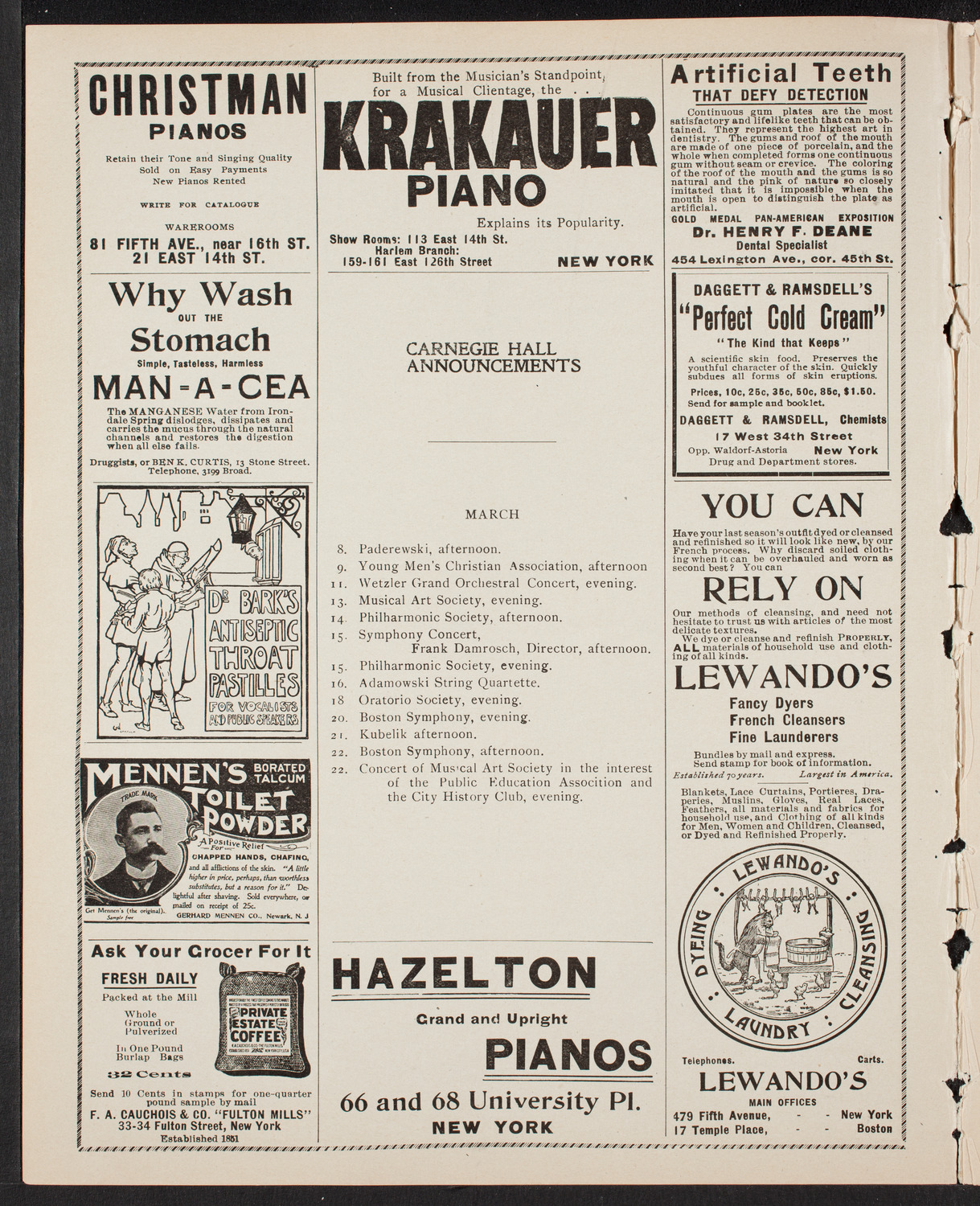 Hampton Negro and Indian Folk Lore Concert, March 7, 1902, program page 2