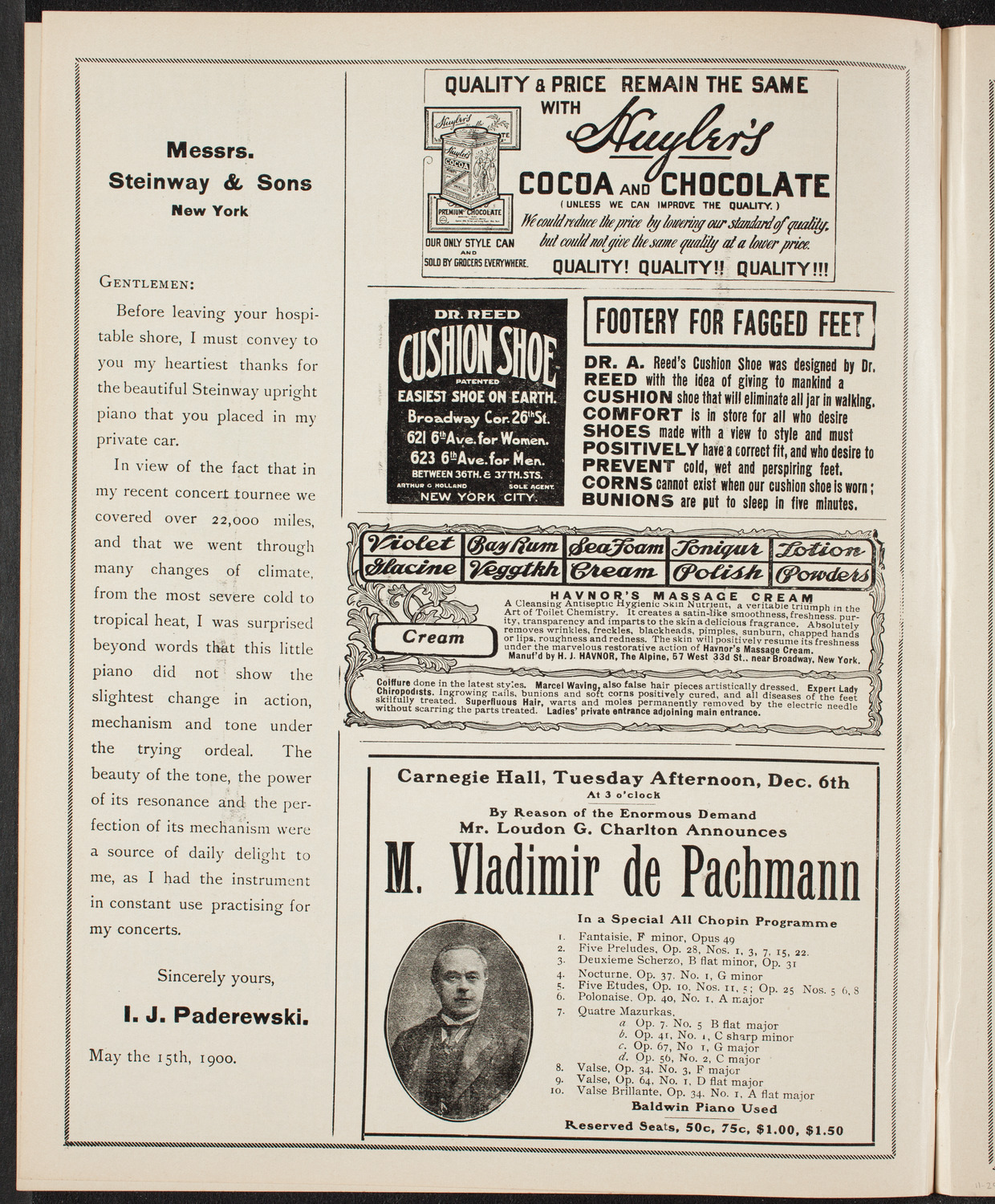 New York Banks' Glee Club, November 29, 1904, program page 4