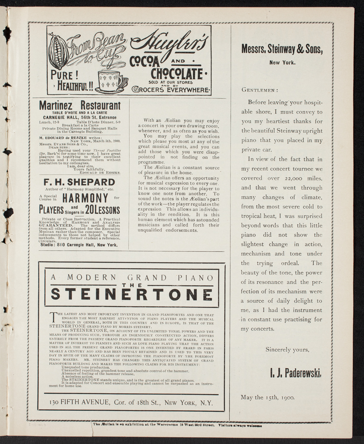 Benefit: Lincoln Memorial University, February 11, 1901, program page 5