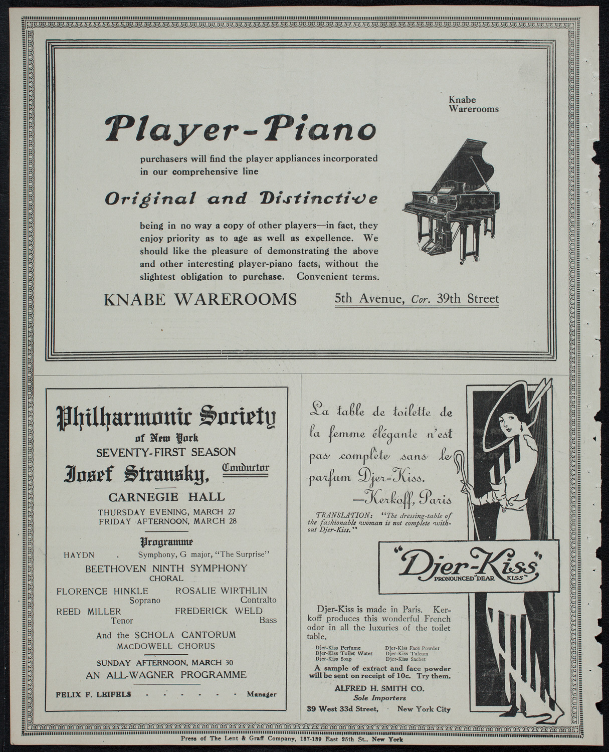 Jewish Philharmonic Society, March 24, 1913, program page 12