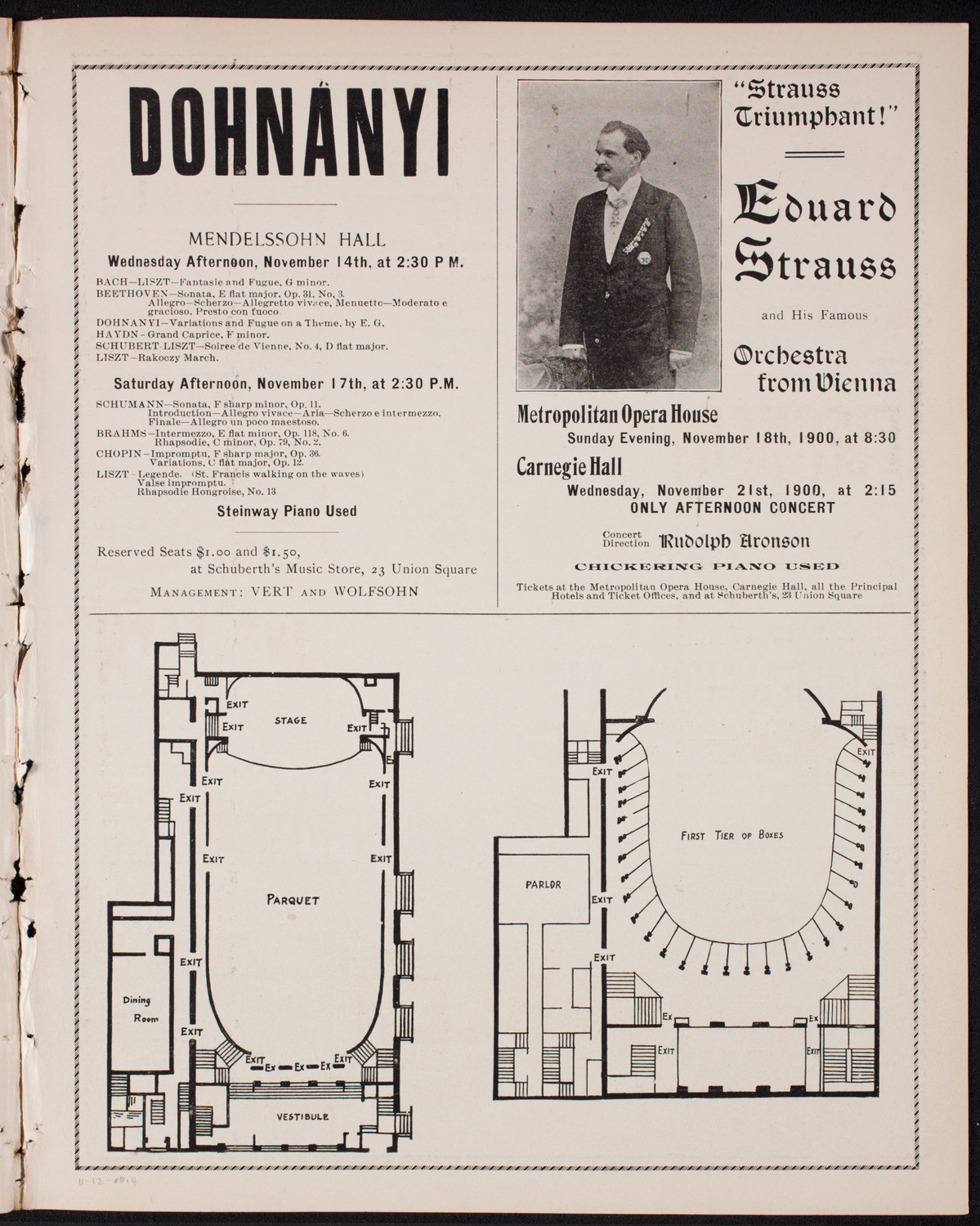 Ossip Gabrilowitsch, Piano, with Orchestra, November 12, 1900, program page 7