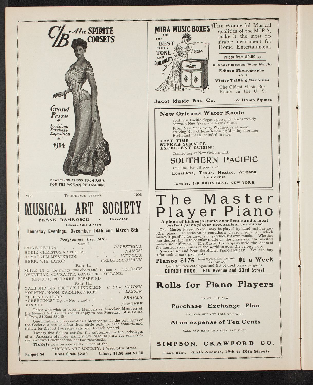 People's Symphony Concert, November 27, 1905, program page 8