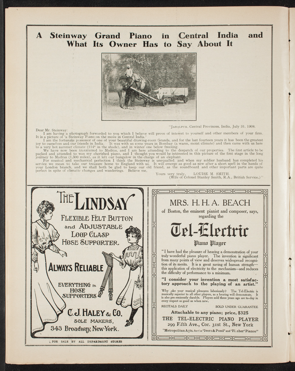 Oratorio Society of New York, December 29, 1908, program page 4