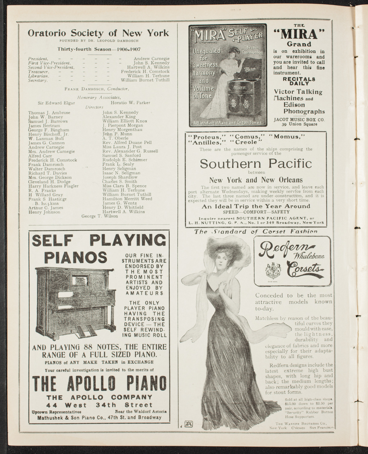 Amicitia Amateur Band, May 12, 1907, program page 2