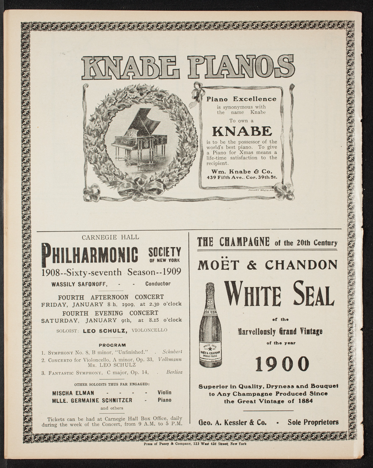 Symphony Concert for Young People, December 19, 1908, program page 12