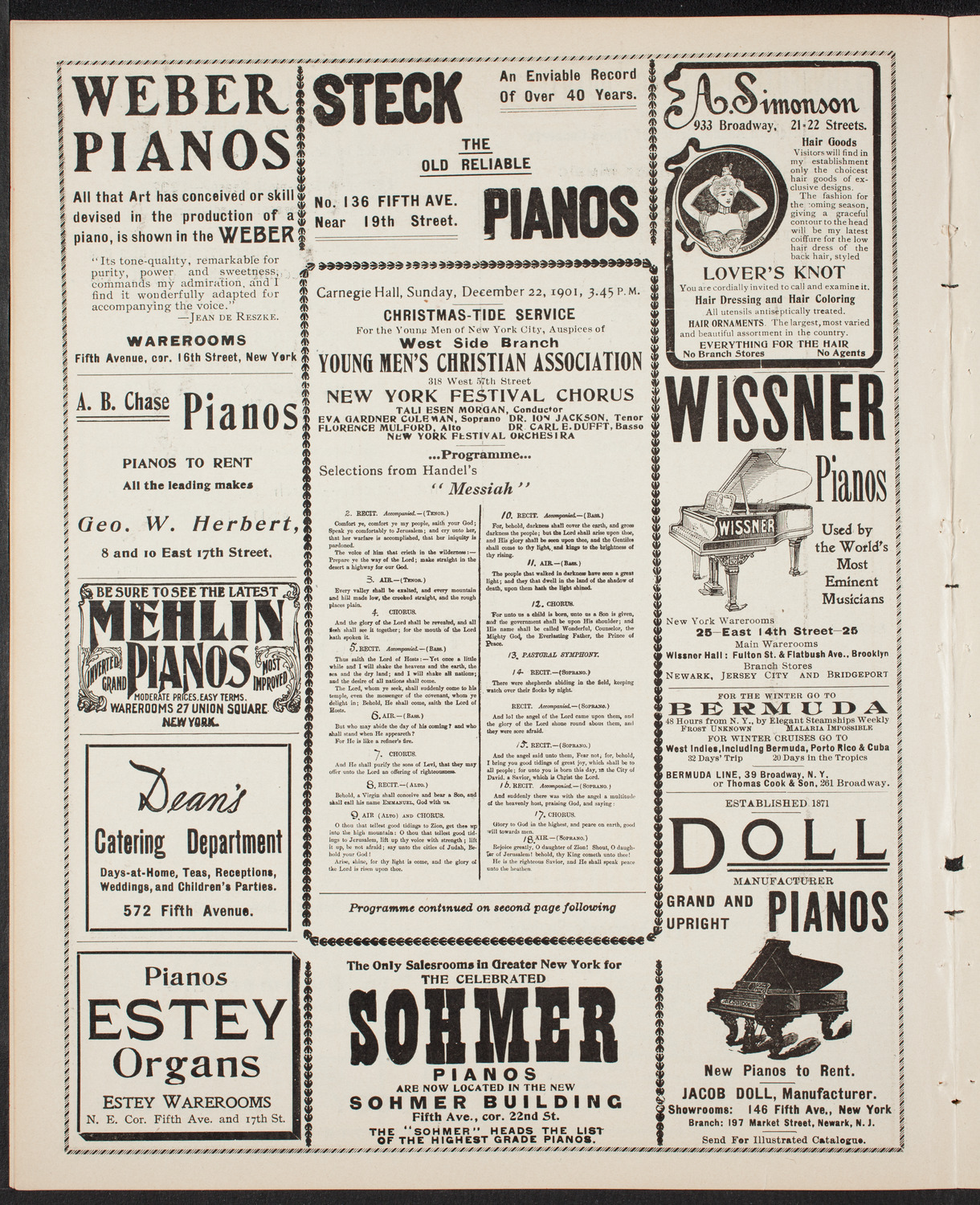 New York Festival Chorus, December 22, 1901, program page 6