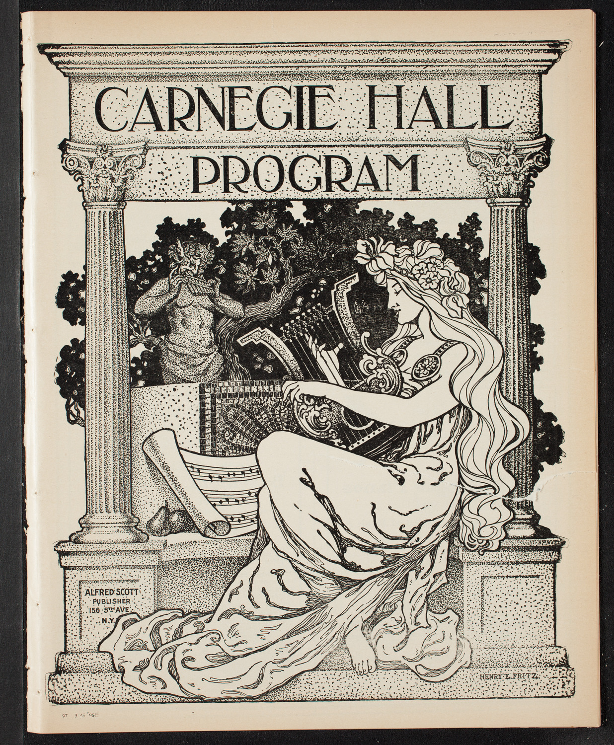New York Philharmonic, March 25, 1905, program page 1