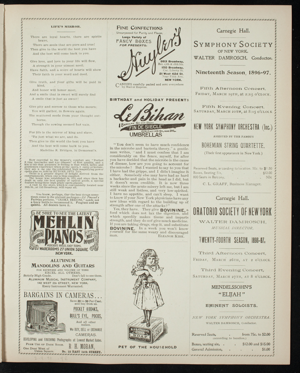 Lecture by Robert E Peary, February 4, 1897, program page 7