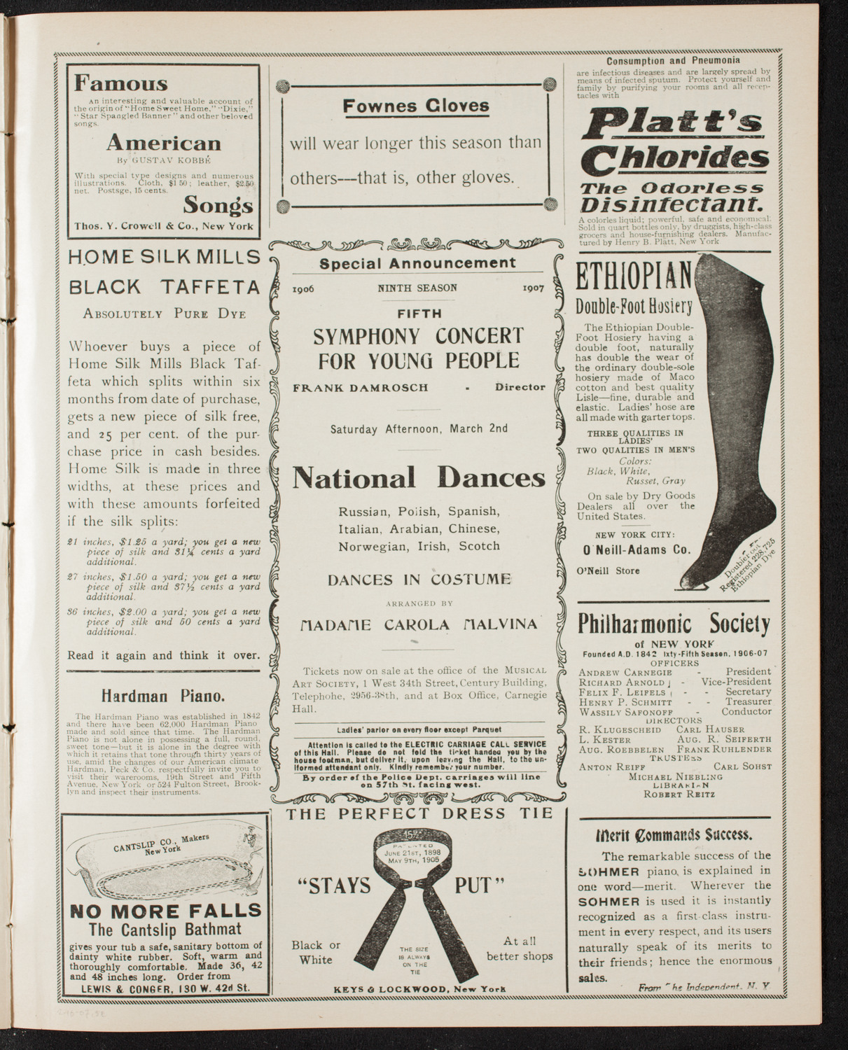 Elmendorf Lecture: Ireland, February 10, 1907, program page 9