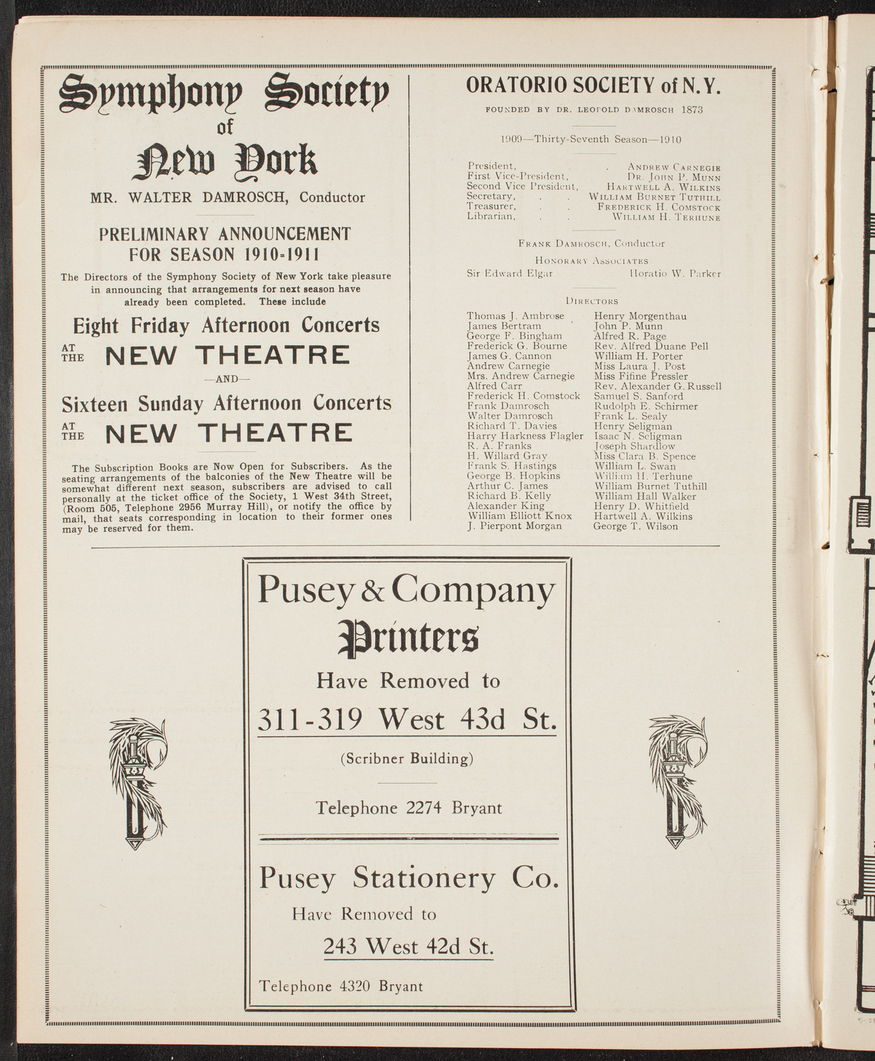 Grand Festival Concert of the American Union of Swedish Singers, May 28, 1910, program page 10