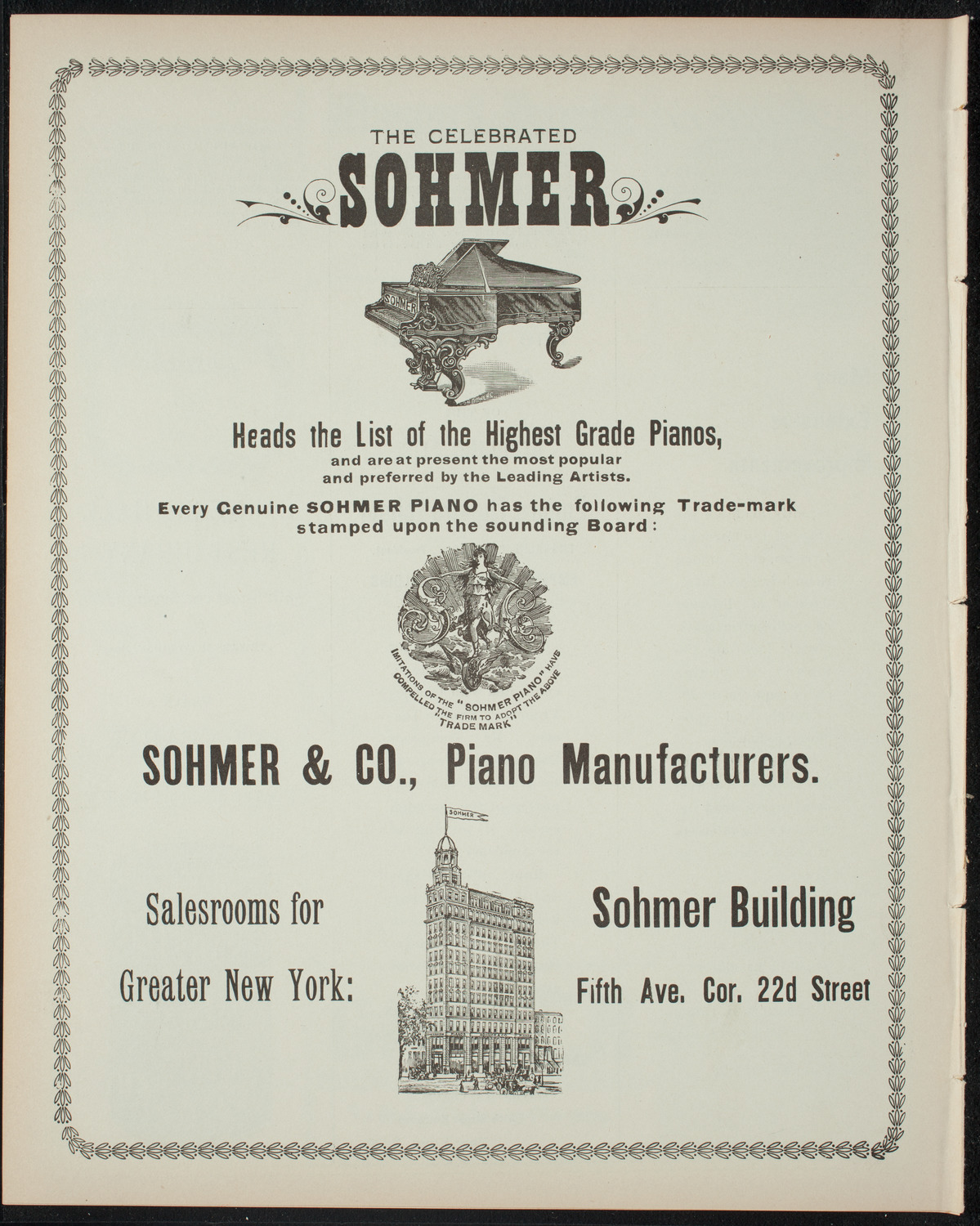 The Merrymakers, April 22, 1898, program page 8