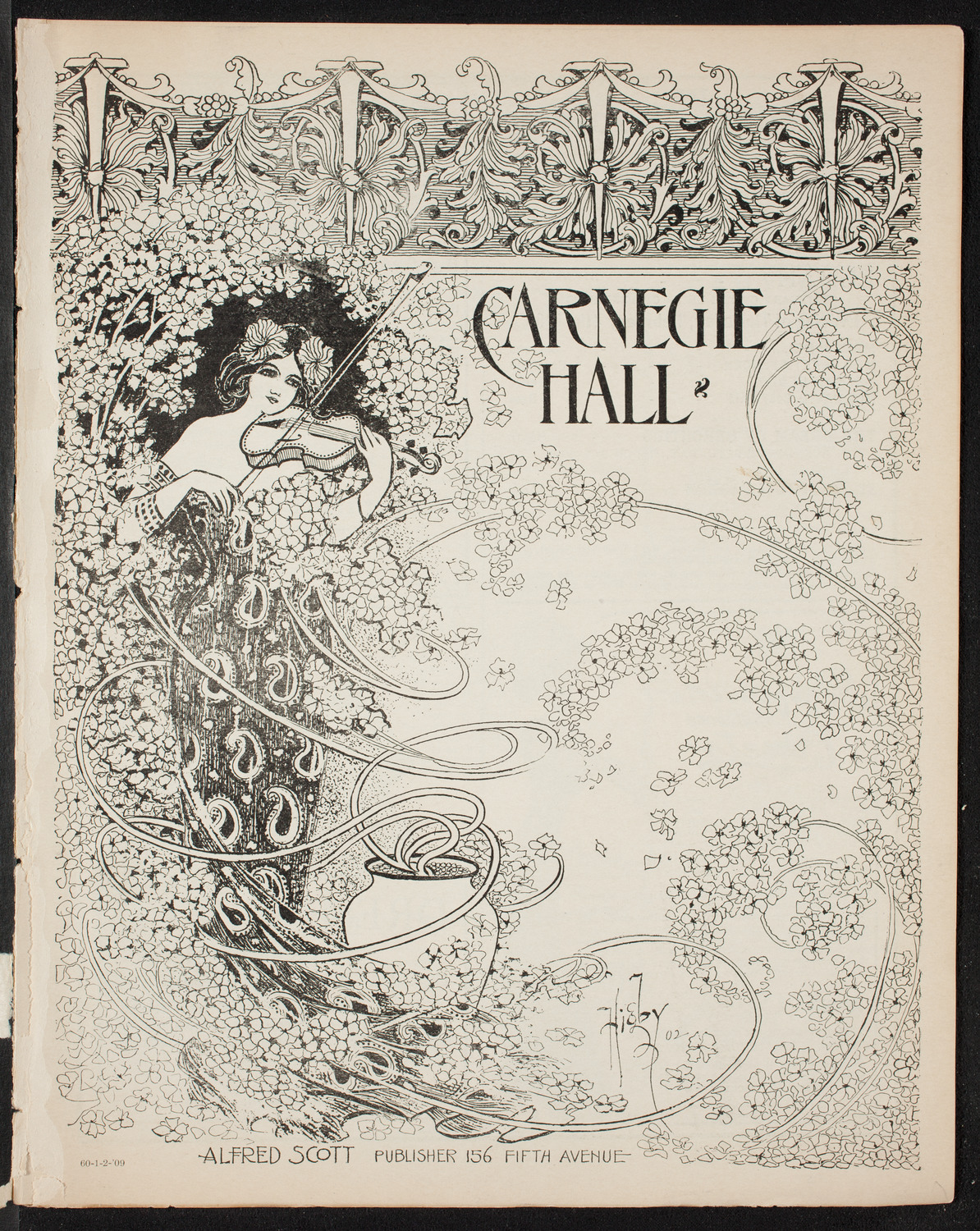 Ben Greet Players with New York Symphony Orchestra, January 2, 1909, program page 1