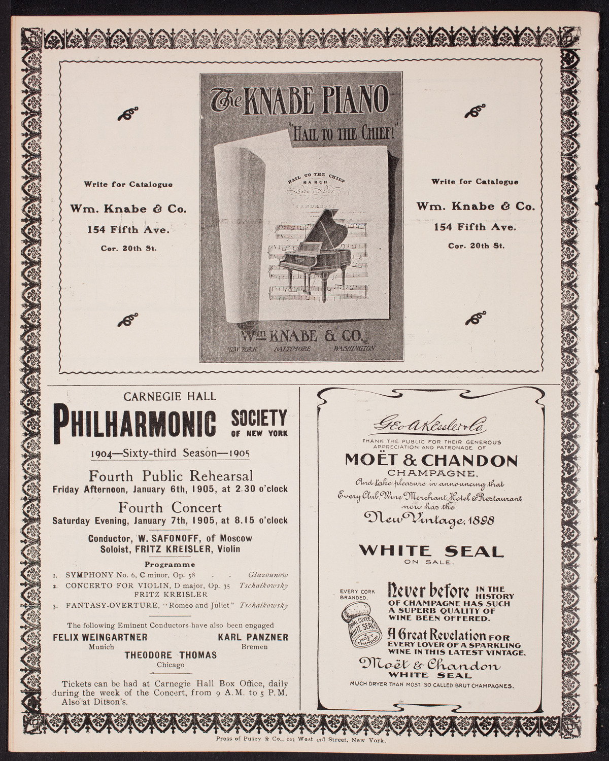 Sousa and His Band, December 27, 1904, program page 12