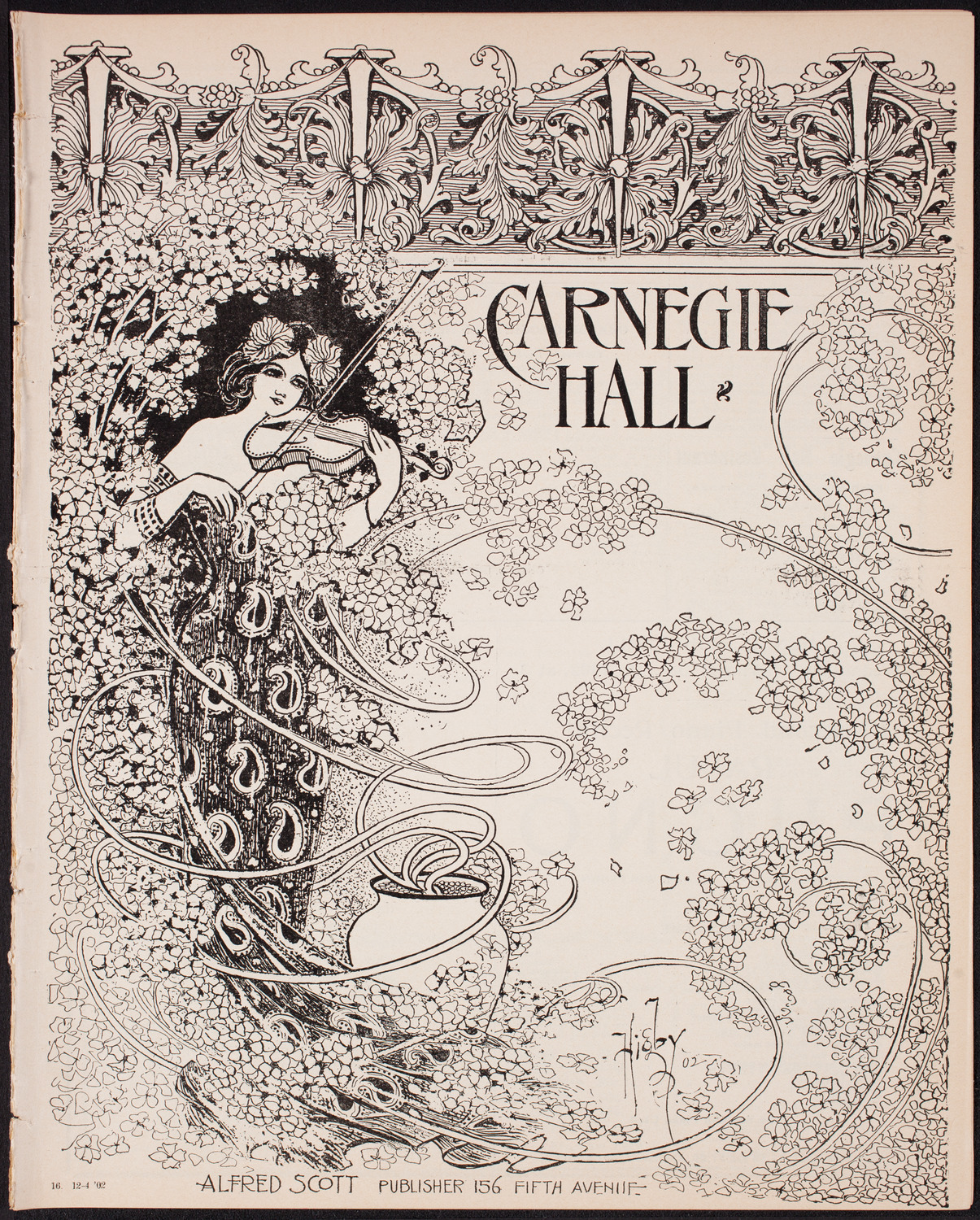 New York Banks' Glee Club, December 4, 1902, program page 1